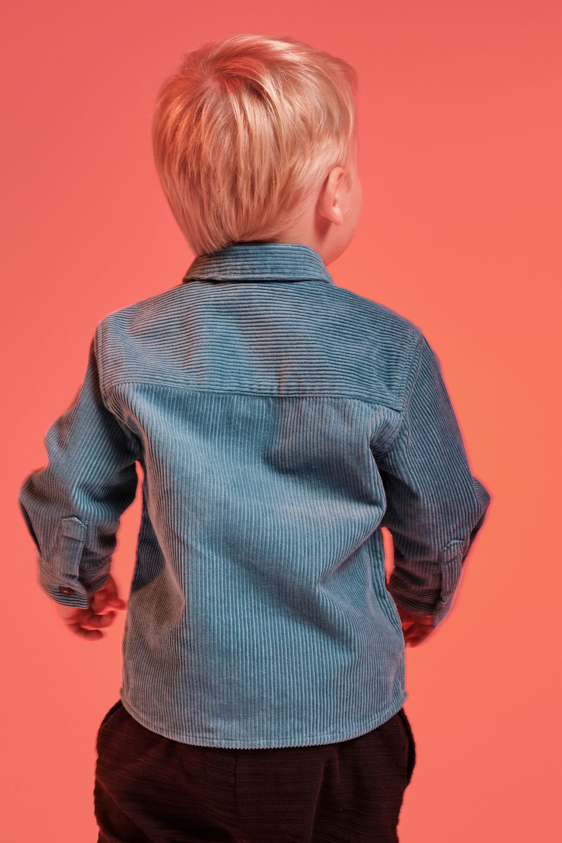 Turquoise Blue Long Sleeve Cord Shirt (3mths-7yrs)