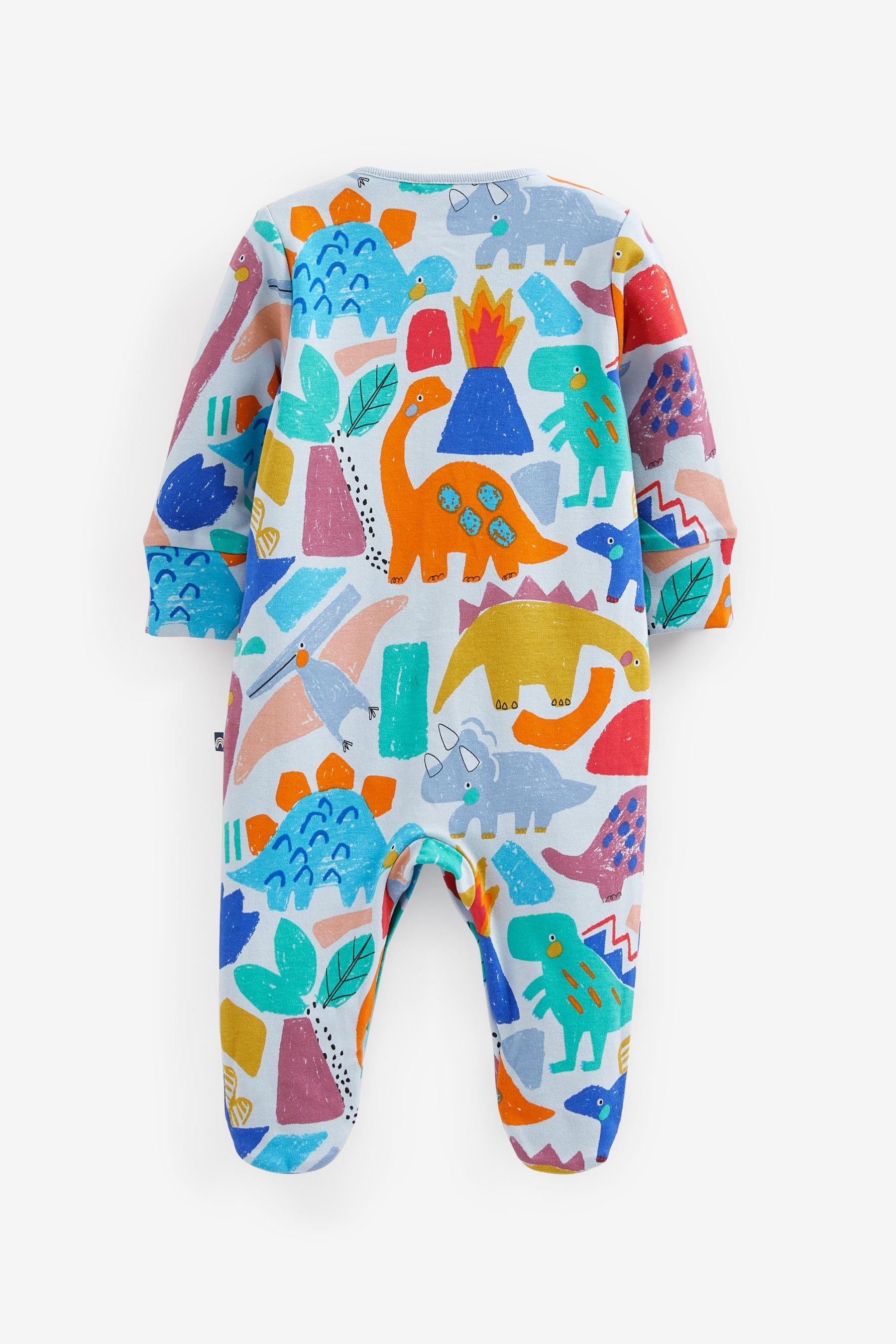 Multi Bright Baby Footed Sleepsuit 3 Pack (0mths-3yrs)