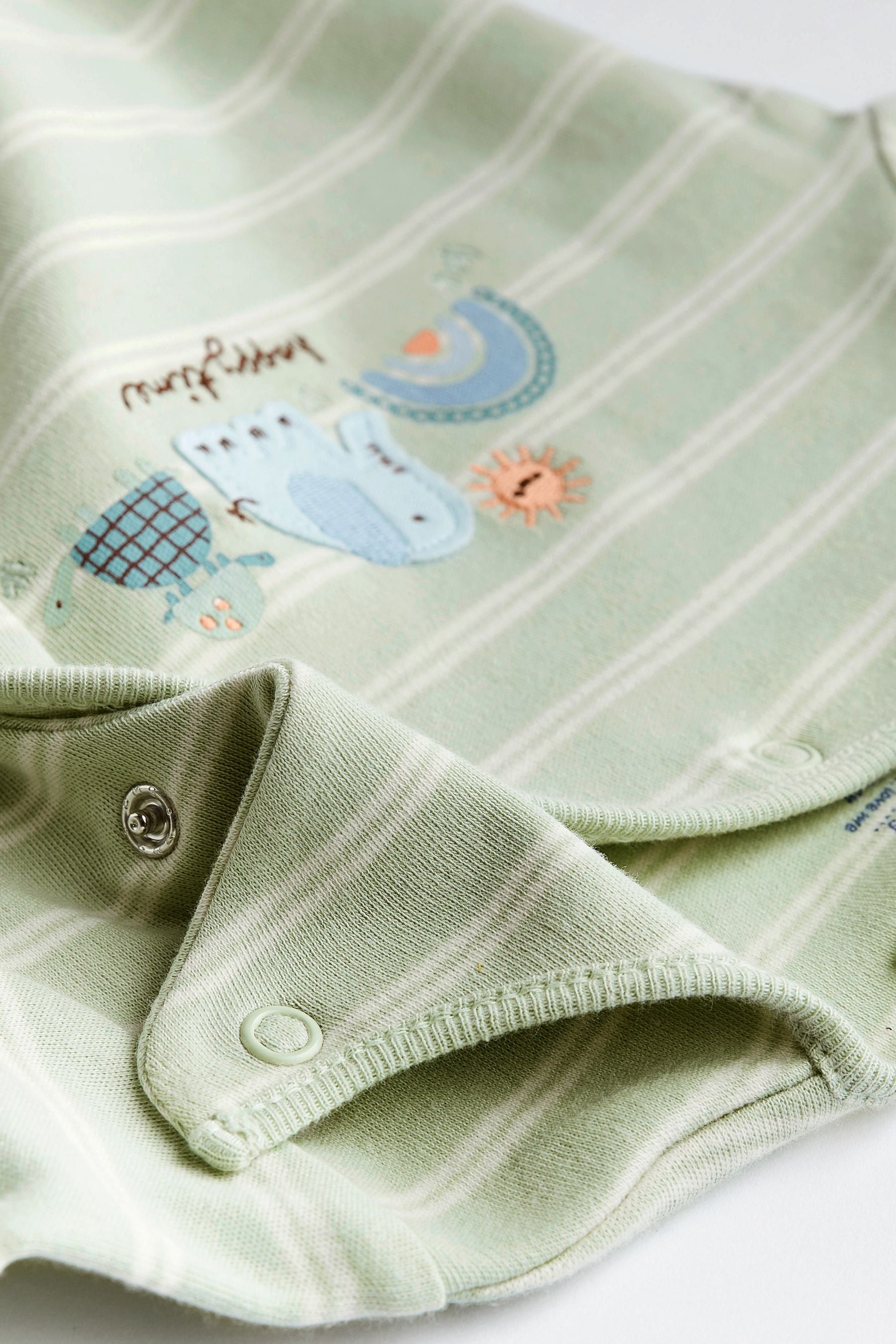 Mint Green Baby Sleepsuits 3 Pack (0-2yrs)