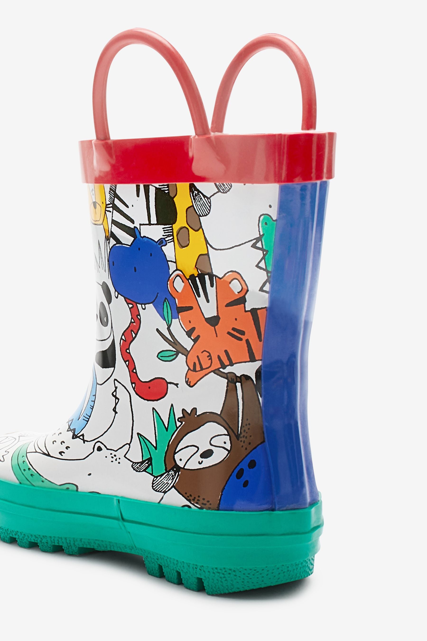 Multi Bright Wellies With Pull-on Handles