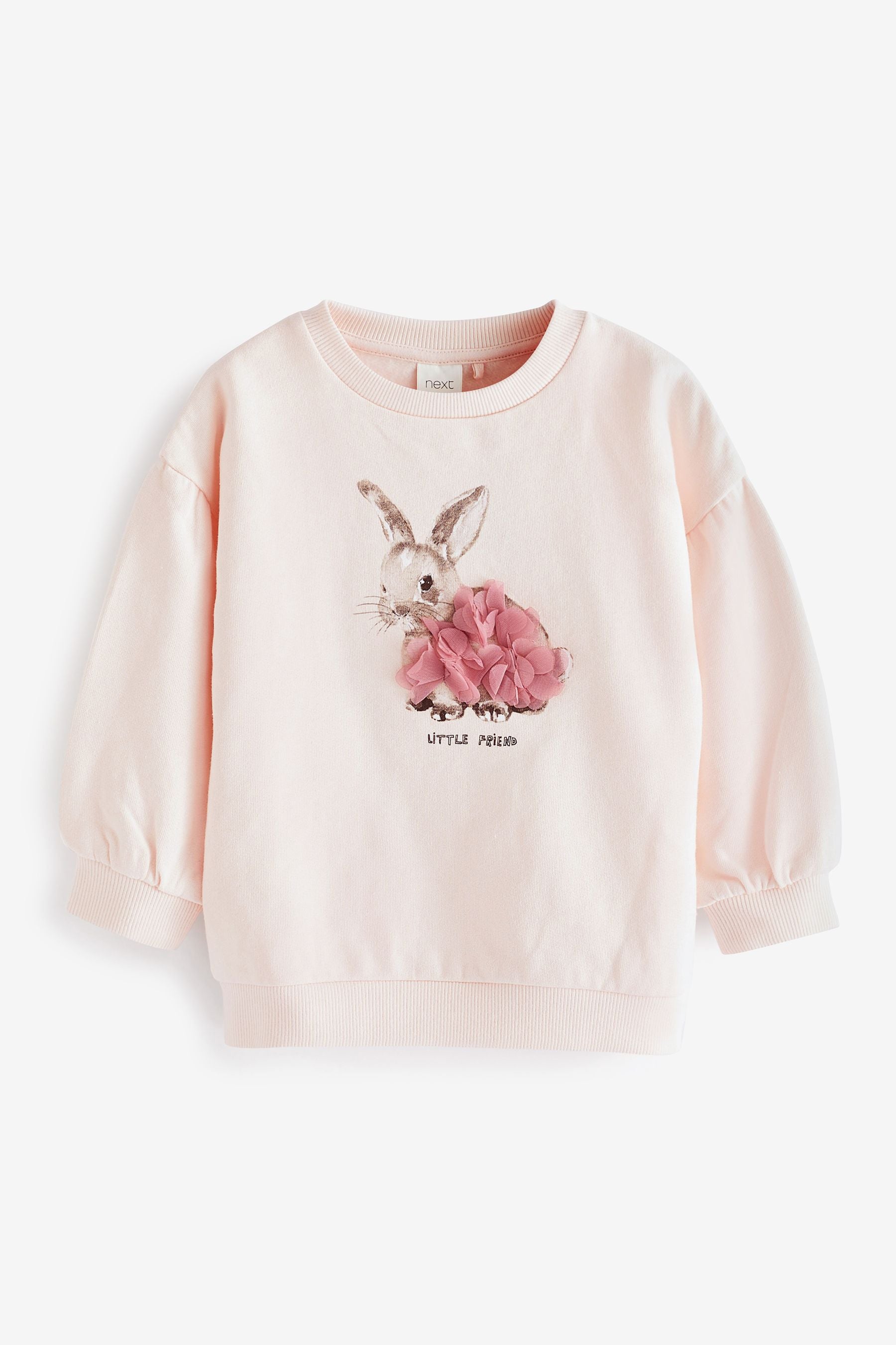 Pink Bunny Embellished Sweatshirt (3mths-7yrs)