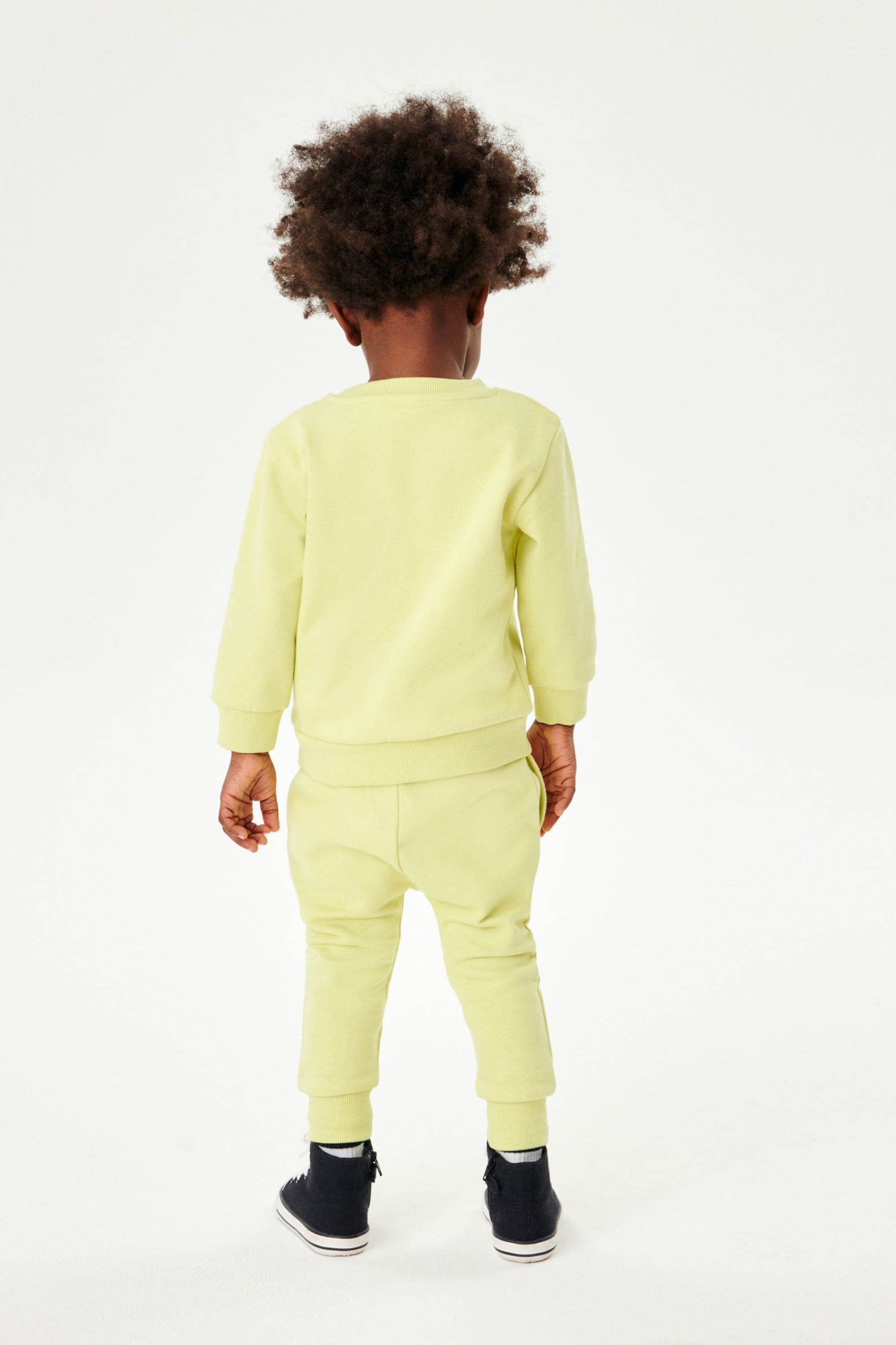 Lime Green Jersey Sweatshirt And Joggers Set (3mths-7yrs)