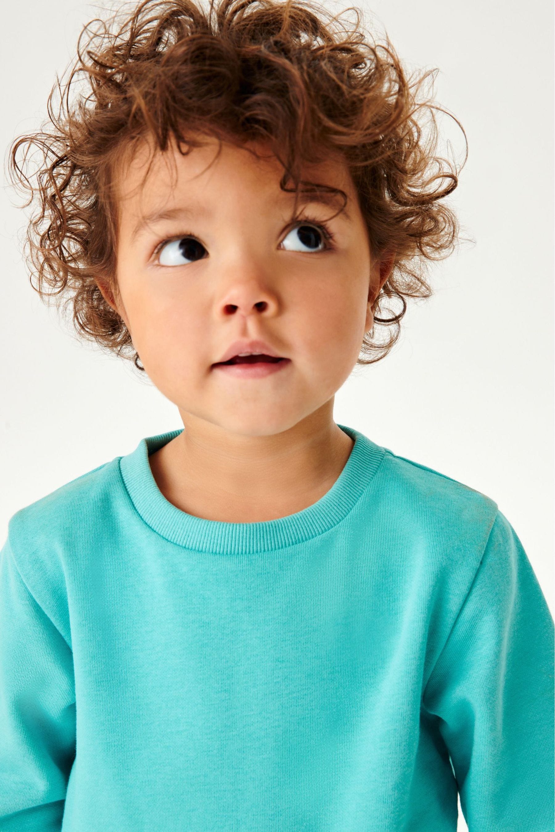 Aqua Blue Jersey Sweatshirt And Joggers Set (3mths-7yrs)