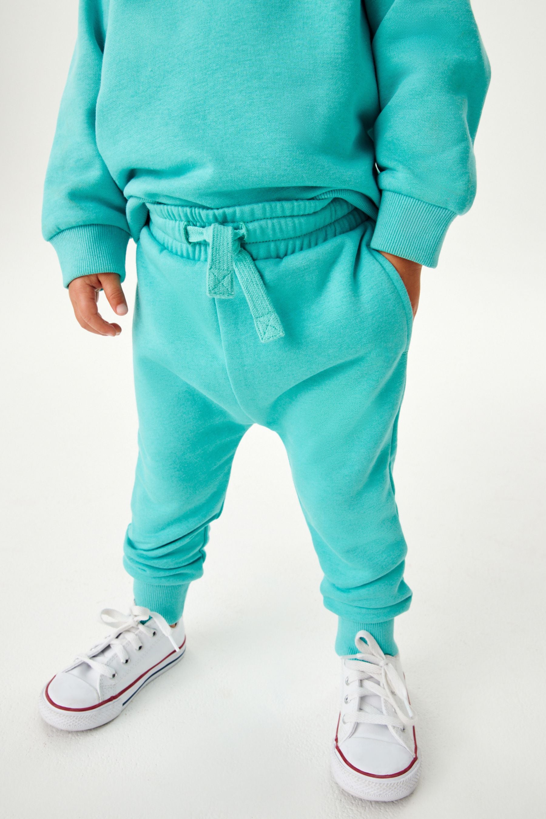 Aqua Blue Jersey Sweatshirt And Joggers Set (3mths-7yrs)