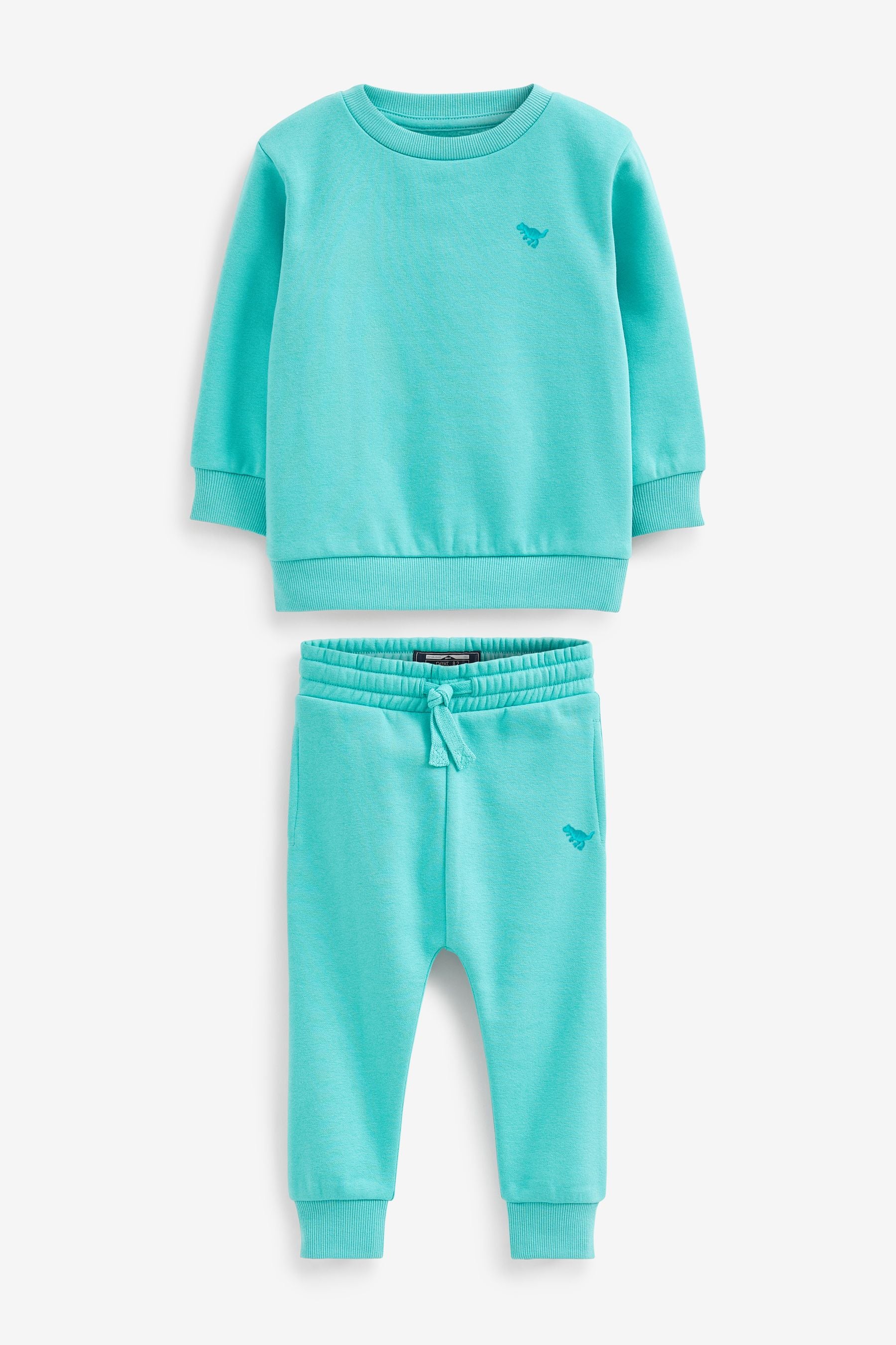 Aqua Blue Jersey Sweatshirt And Joggers Set (3mths-7yrs)