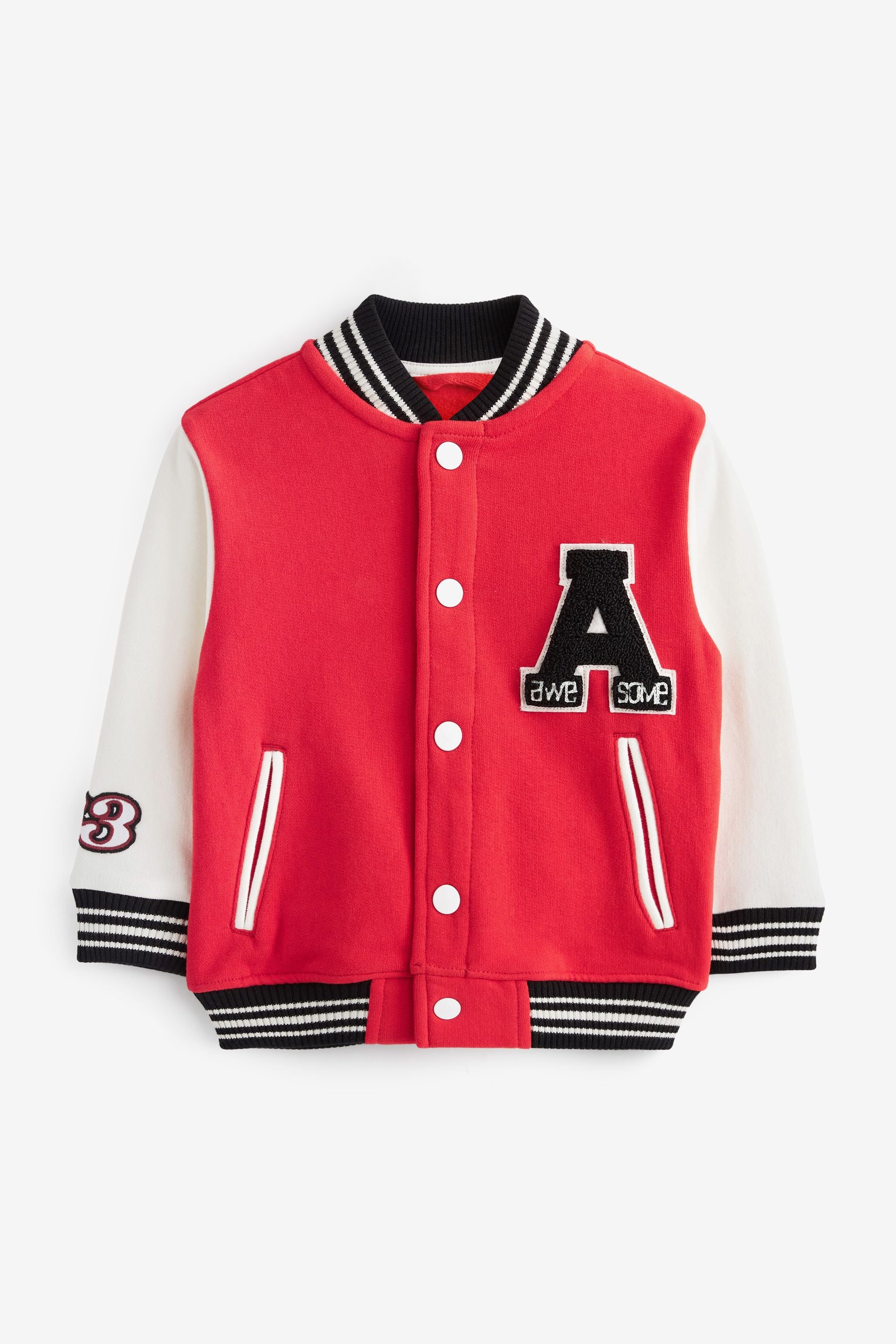 Red Letterman Jacket (3mths-7yrs)