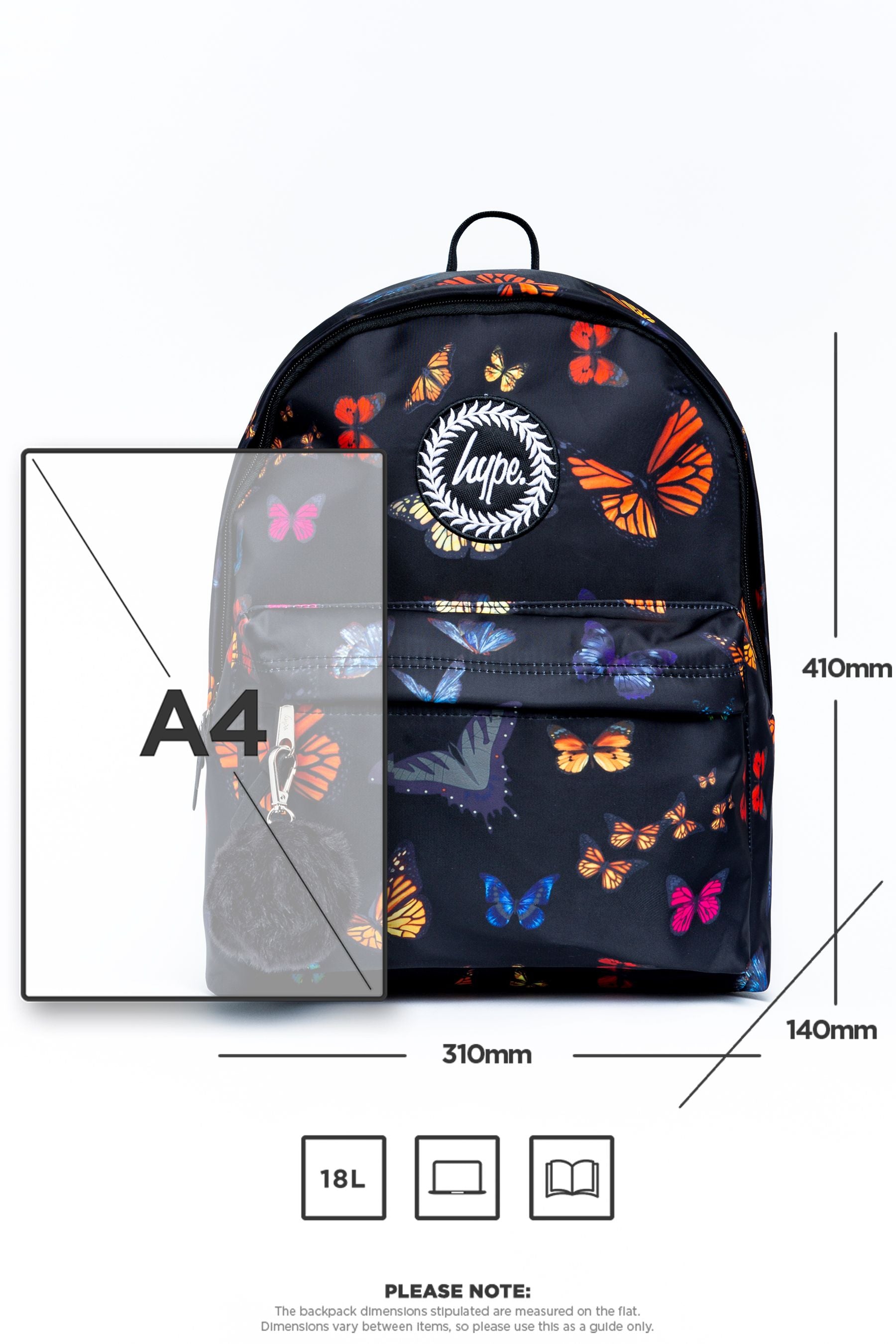 Black Hype. Black Winter Butterfly Backpack