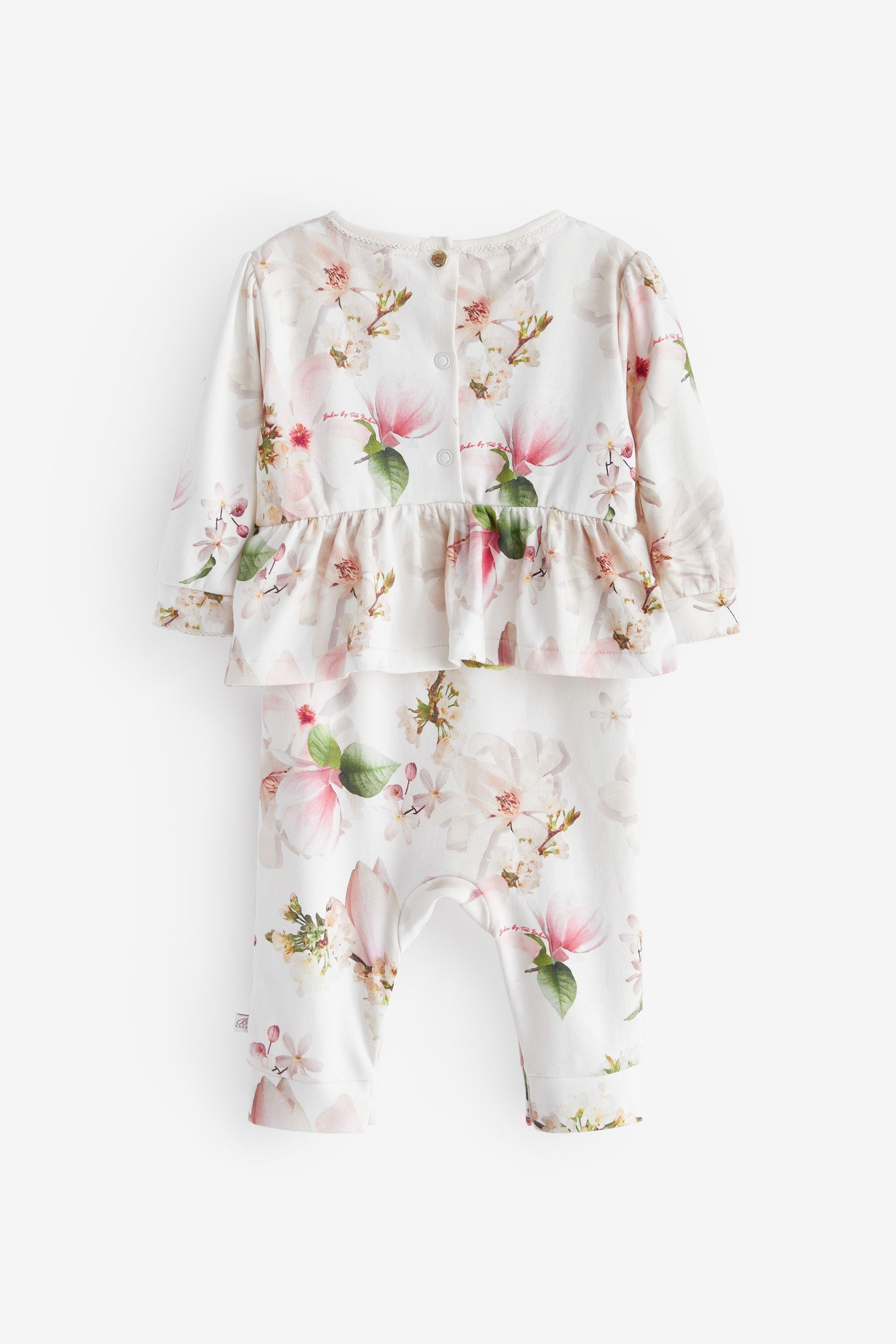 White Baker by Ted Baker Floral White Romper and Headband Set