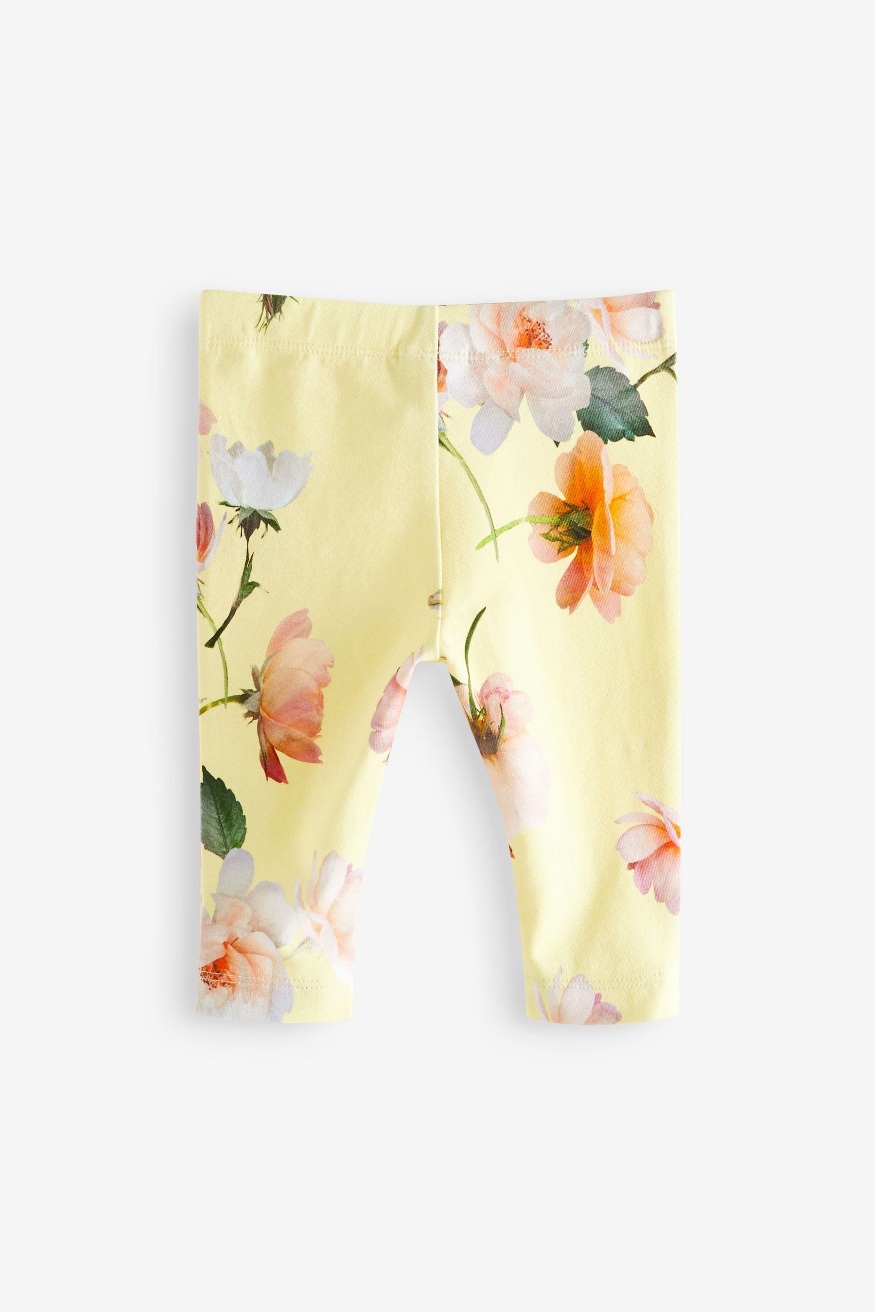 Yellow Baker by Ted Baker Yellow Floral Legging and Pleated Back T-Shirt Set