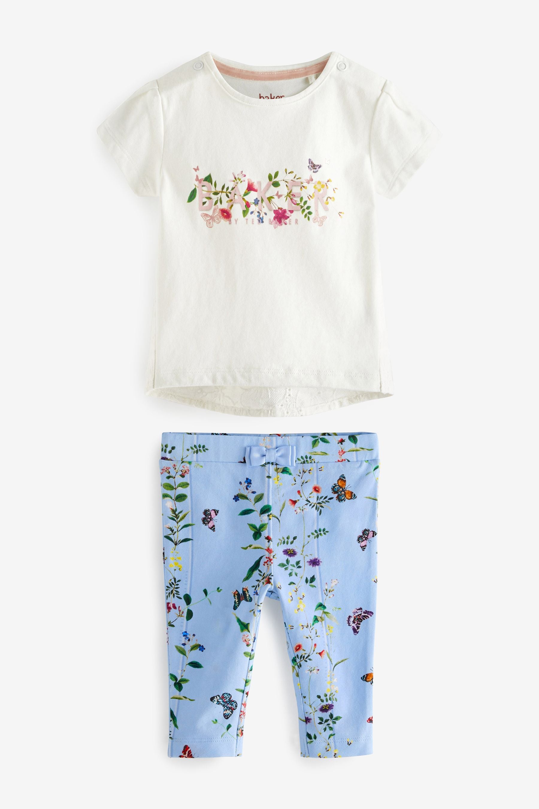 Blue Baker by Ted Baker Blue Legging and Broderie Back T-Shirt Set