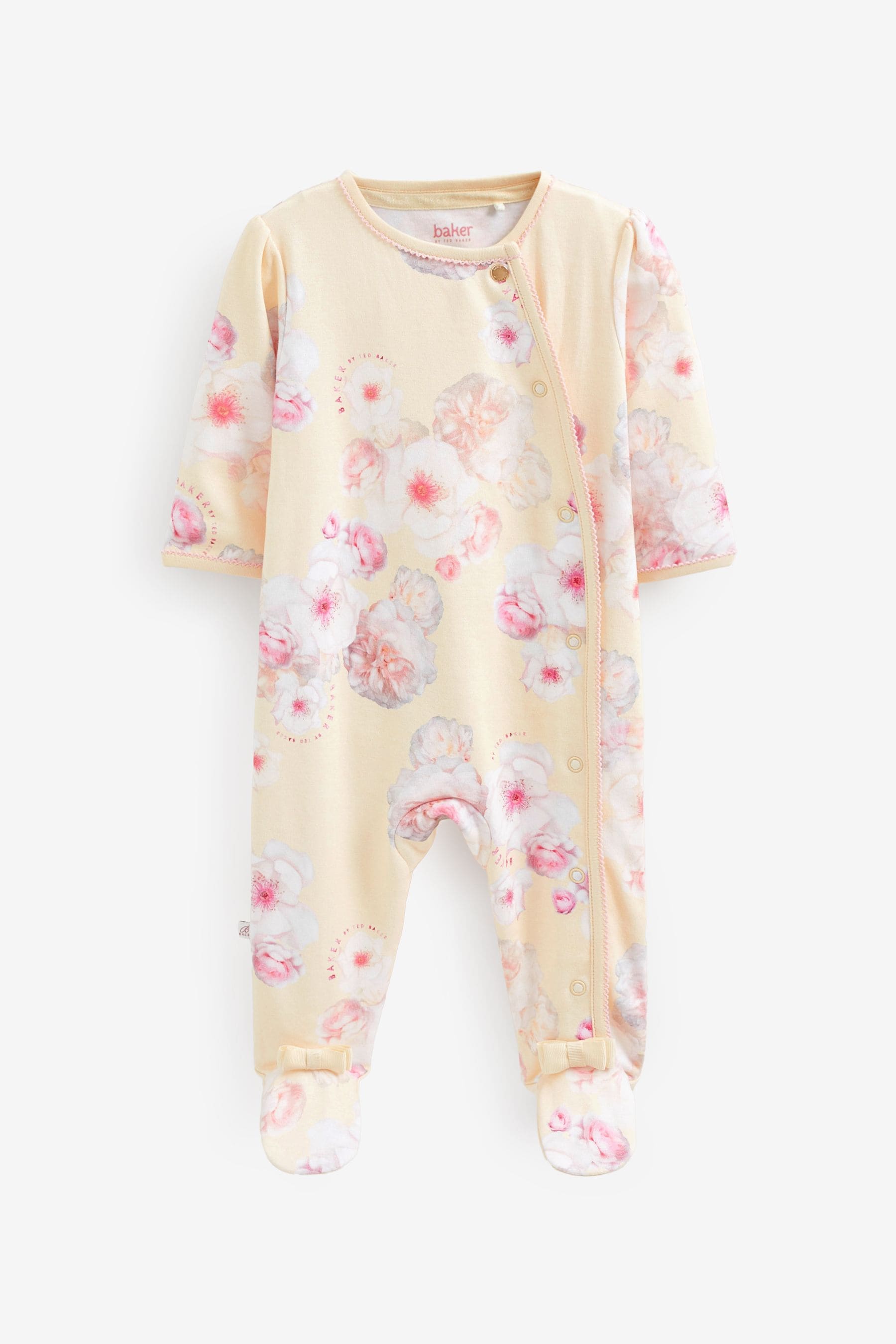 Yellow Baker by Ted Baker Yellow Floral Sleepsuit and Headband Set