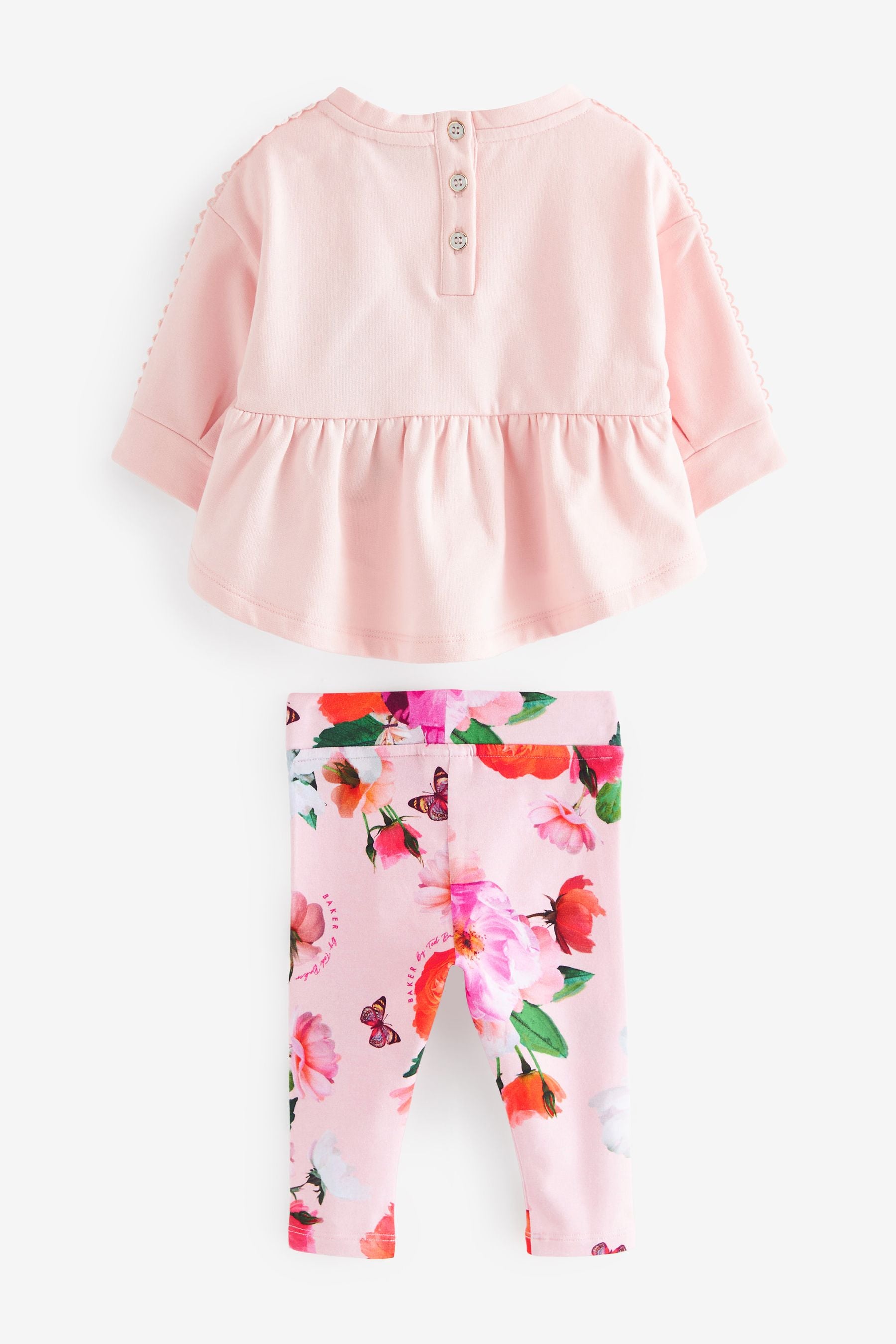 Pink Baker by Ted Baker Pink Legging and Peplum Sweater Set