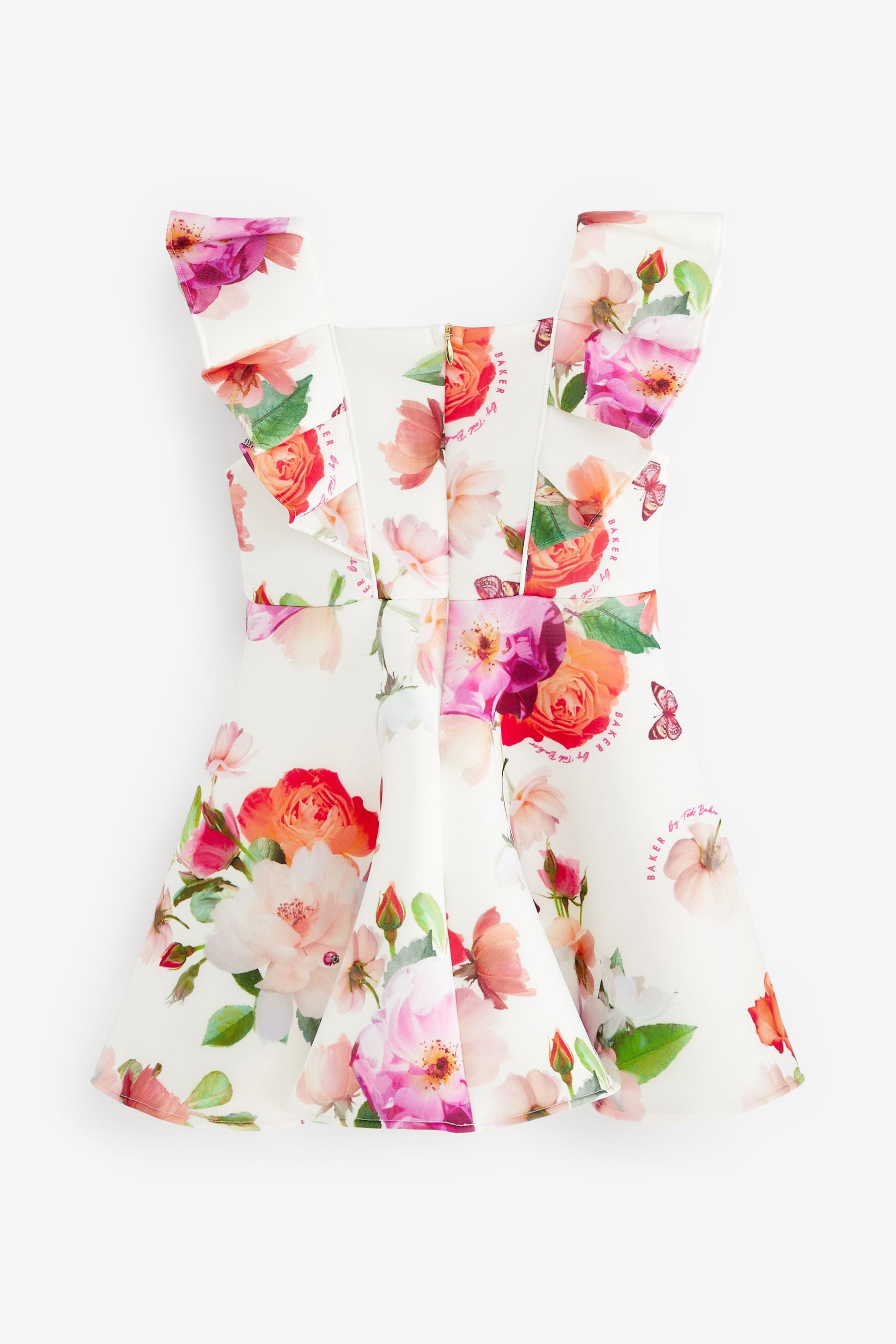 White Baker by Ted Baker White Floral Scuba Dress