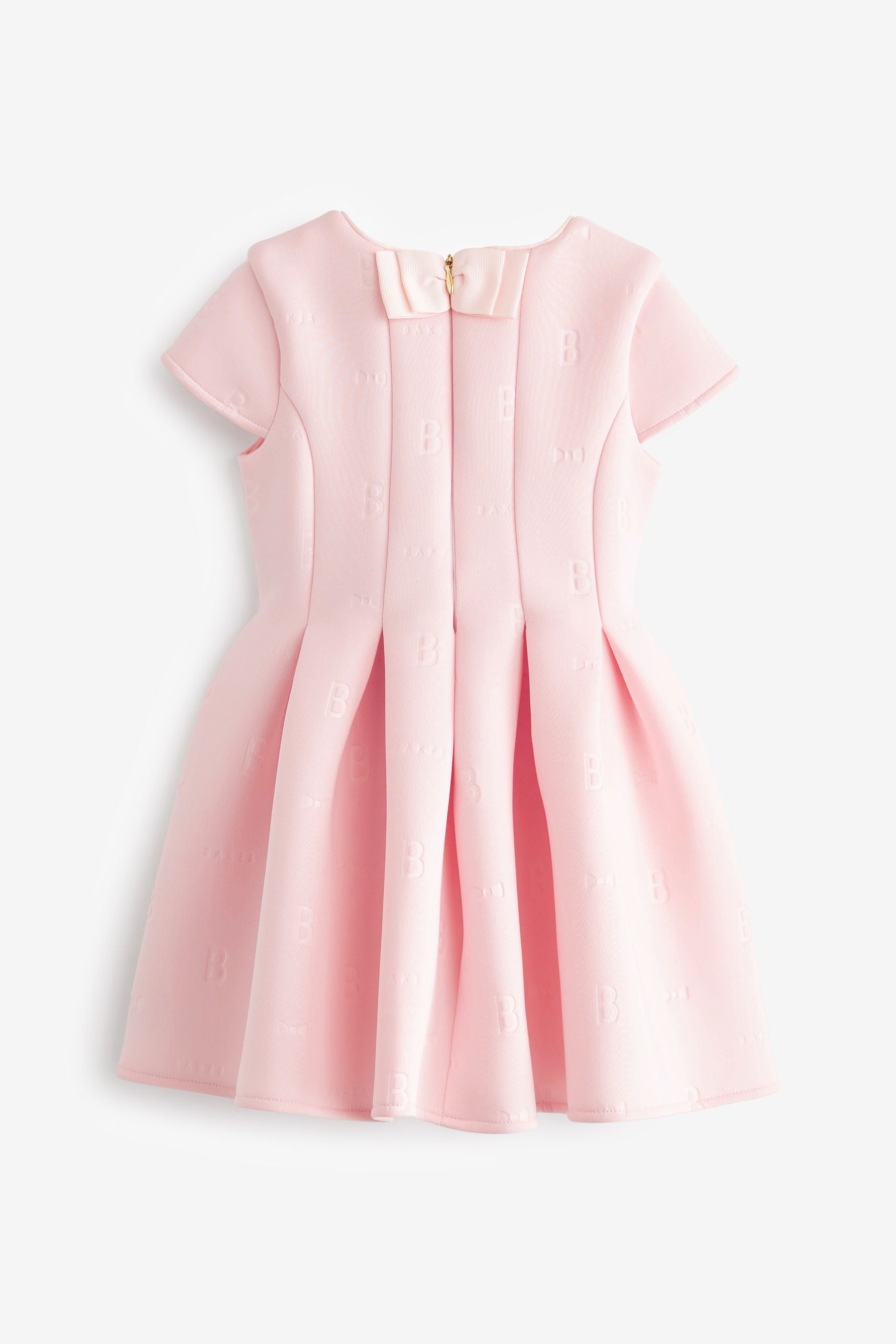 Pink Baker by Ted Baker Embossed Panelled Scuba Dress