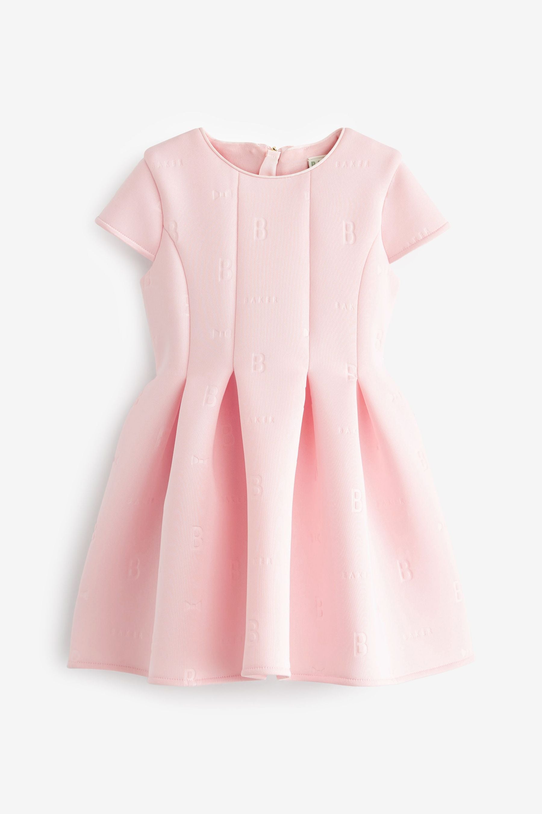 Pink Baker by Ted Baker Embossed Panelled Scuba Dress