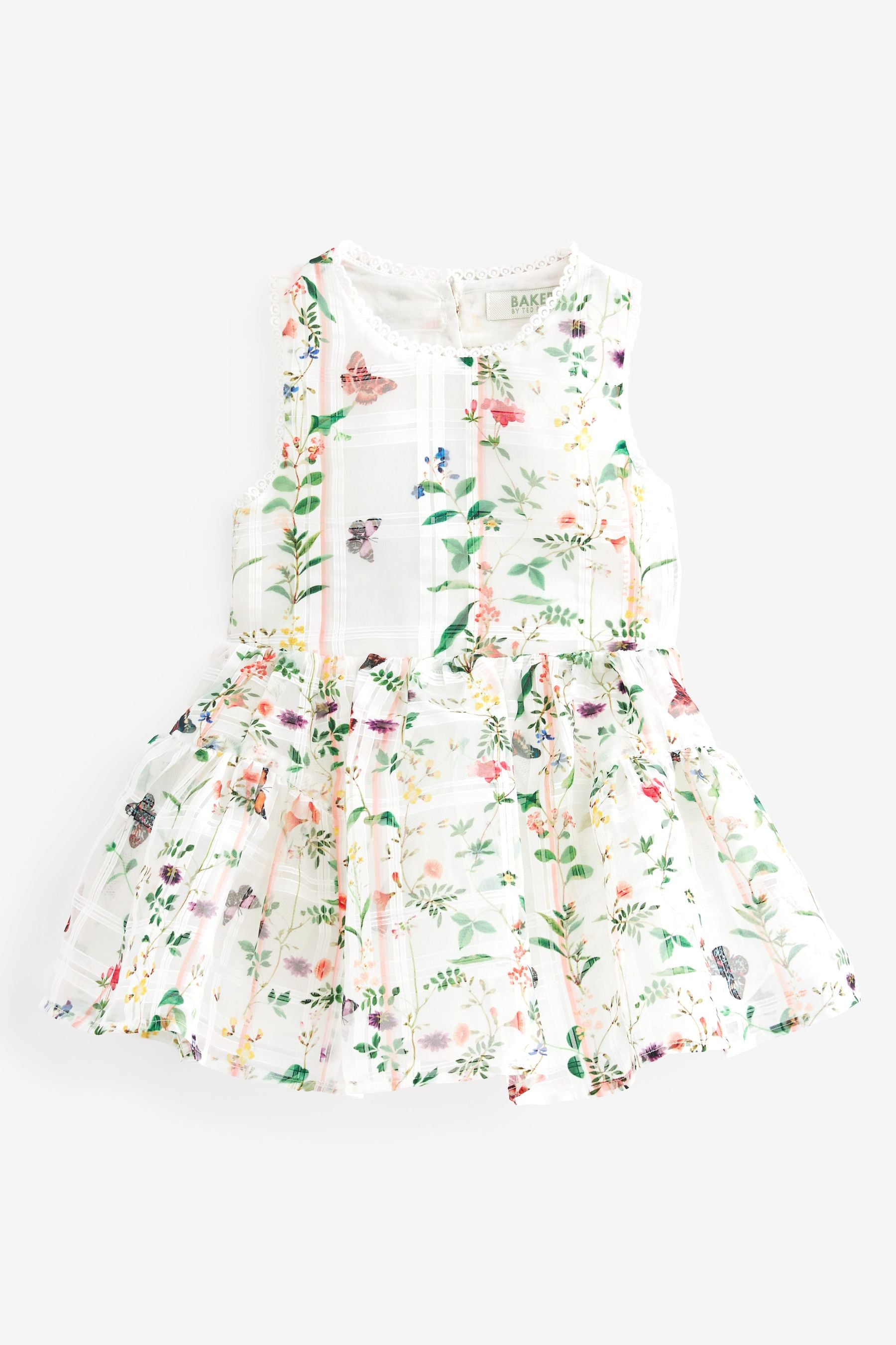 White Baker by Ted Baker Burnout White Dress