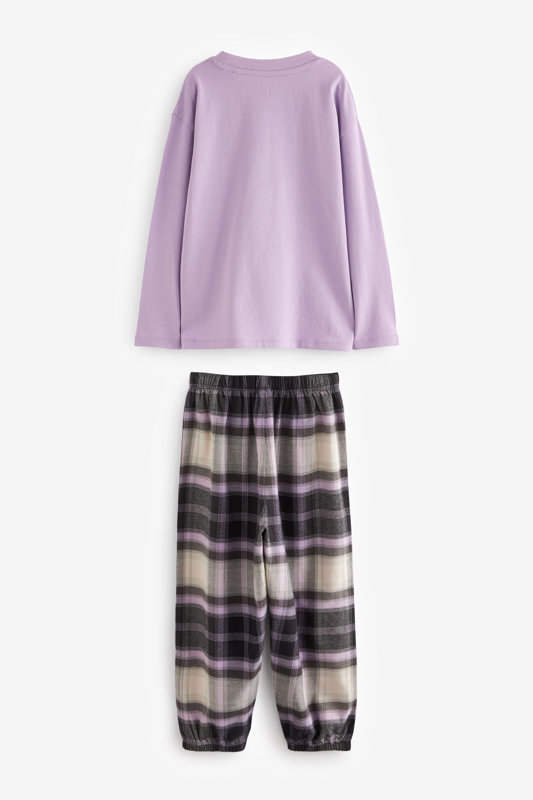 Purple Woven Check Pyjamas (3-16yrs)