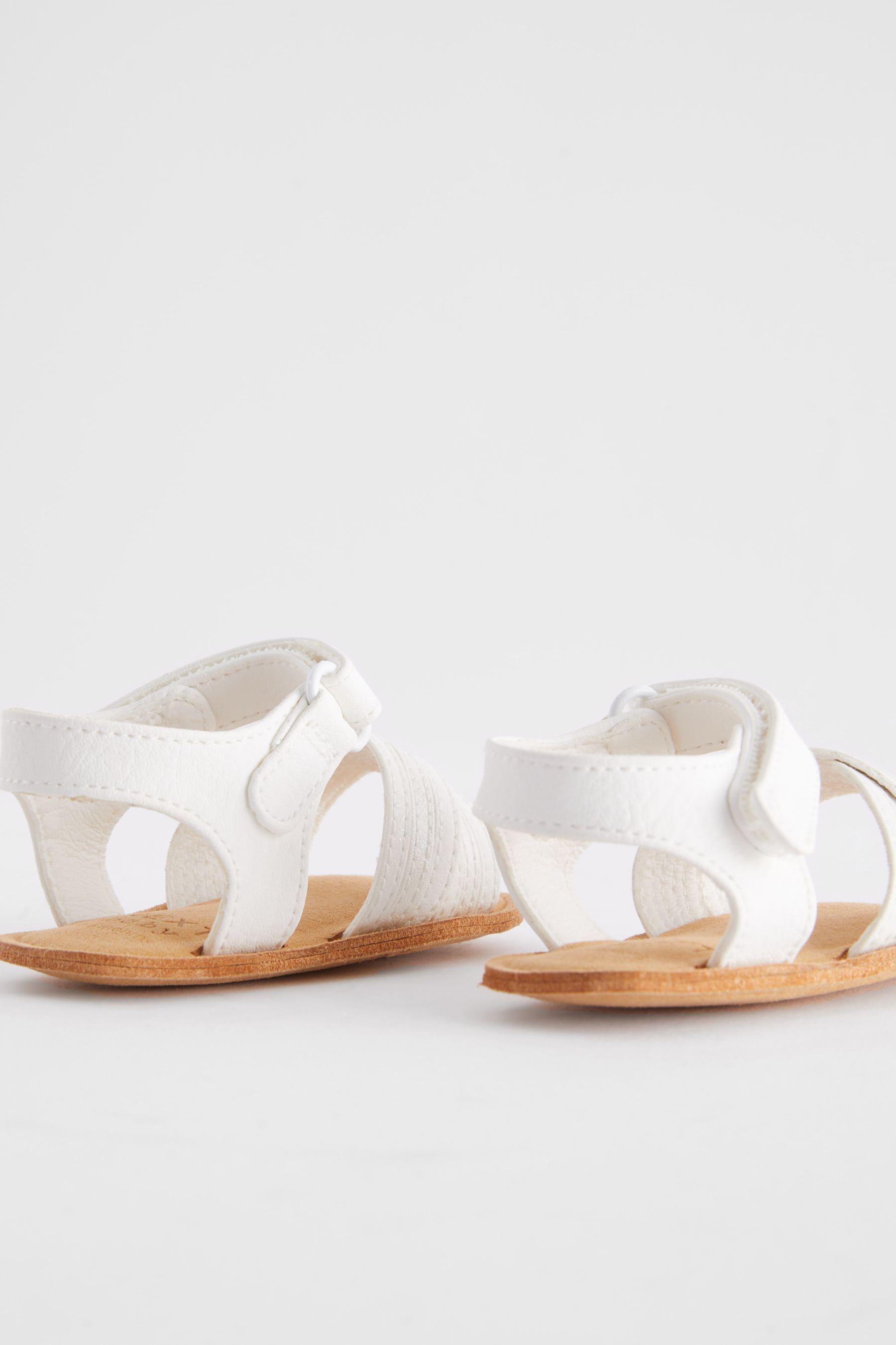 White Cross Strap Baby Sandals (0-24mths)