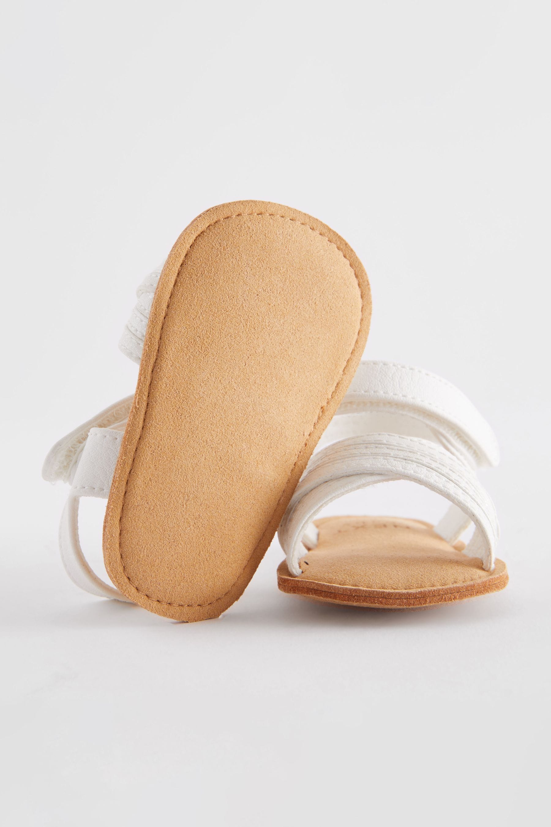 White Cross Strap Baby Sandals (0-24mths)