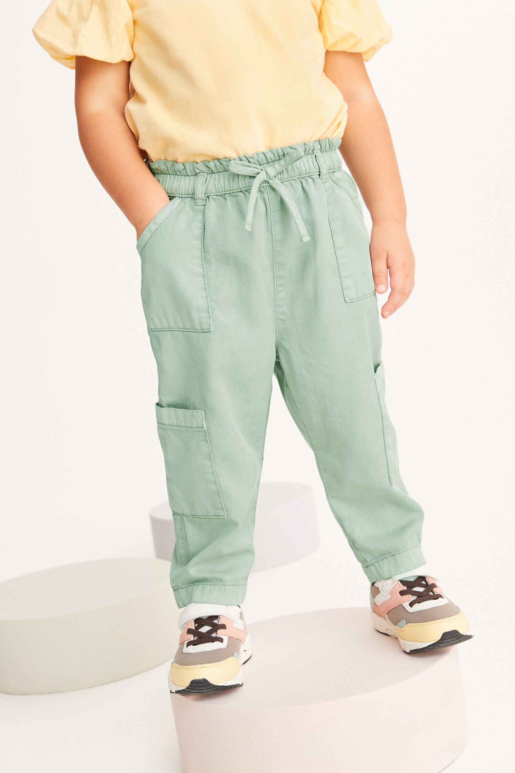 Sage Green Cargo Trousers (3mths-7yrs)