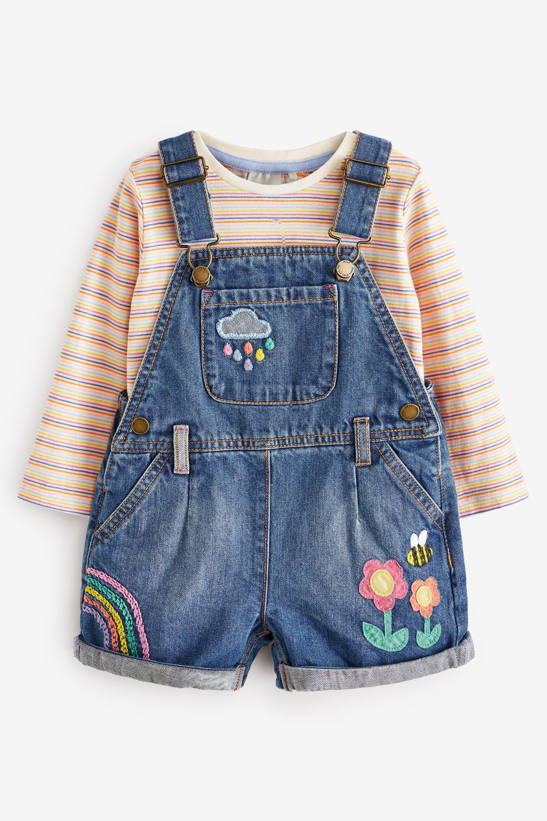 Denim 2 Piece Dungaree Set (3mths-7yrs)