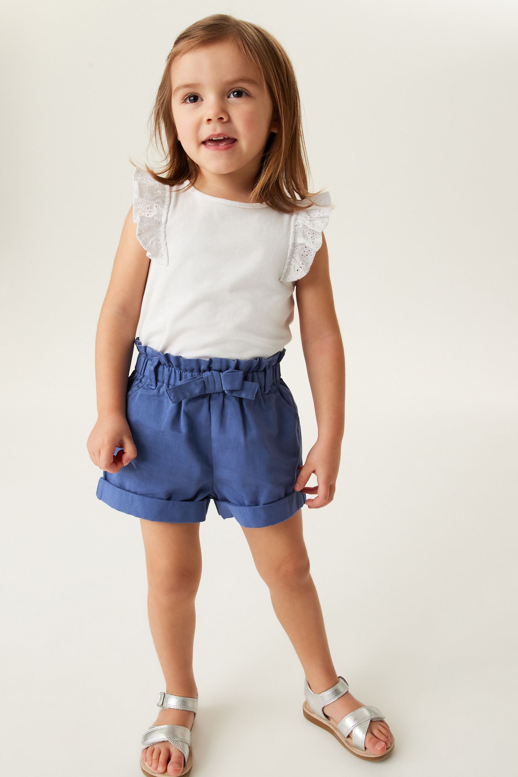 Navy Blue Chino Tie Belt Shorts (3mths-7yrs)