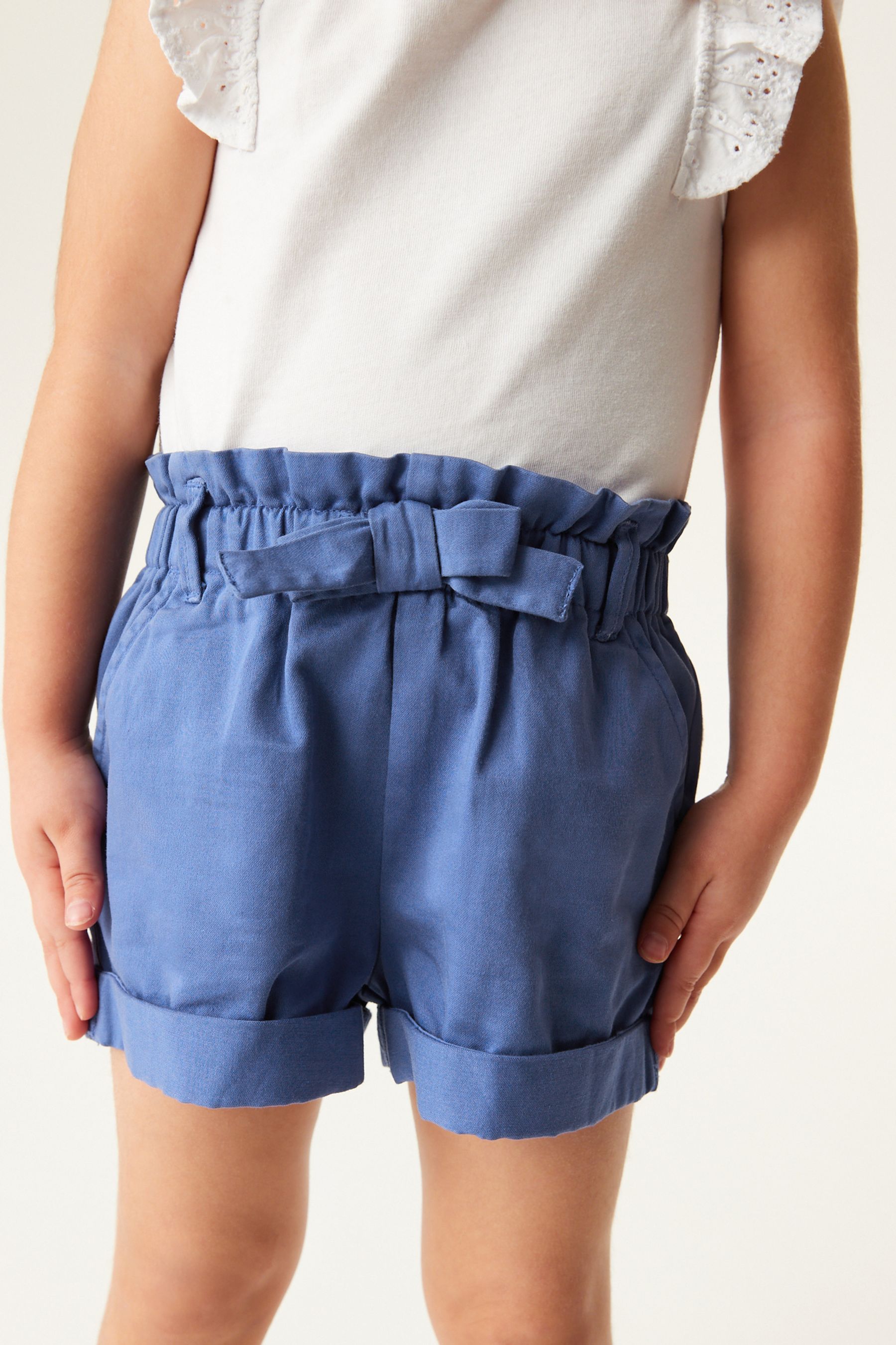 Navy Blue Chino Tie Belt Shorts (3mths-7yrs)