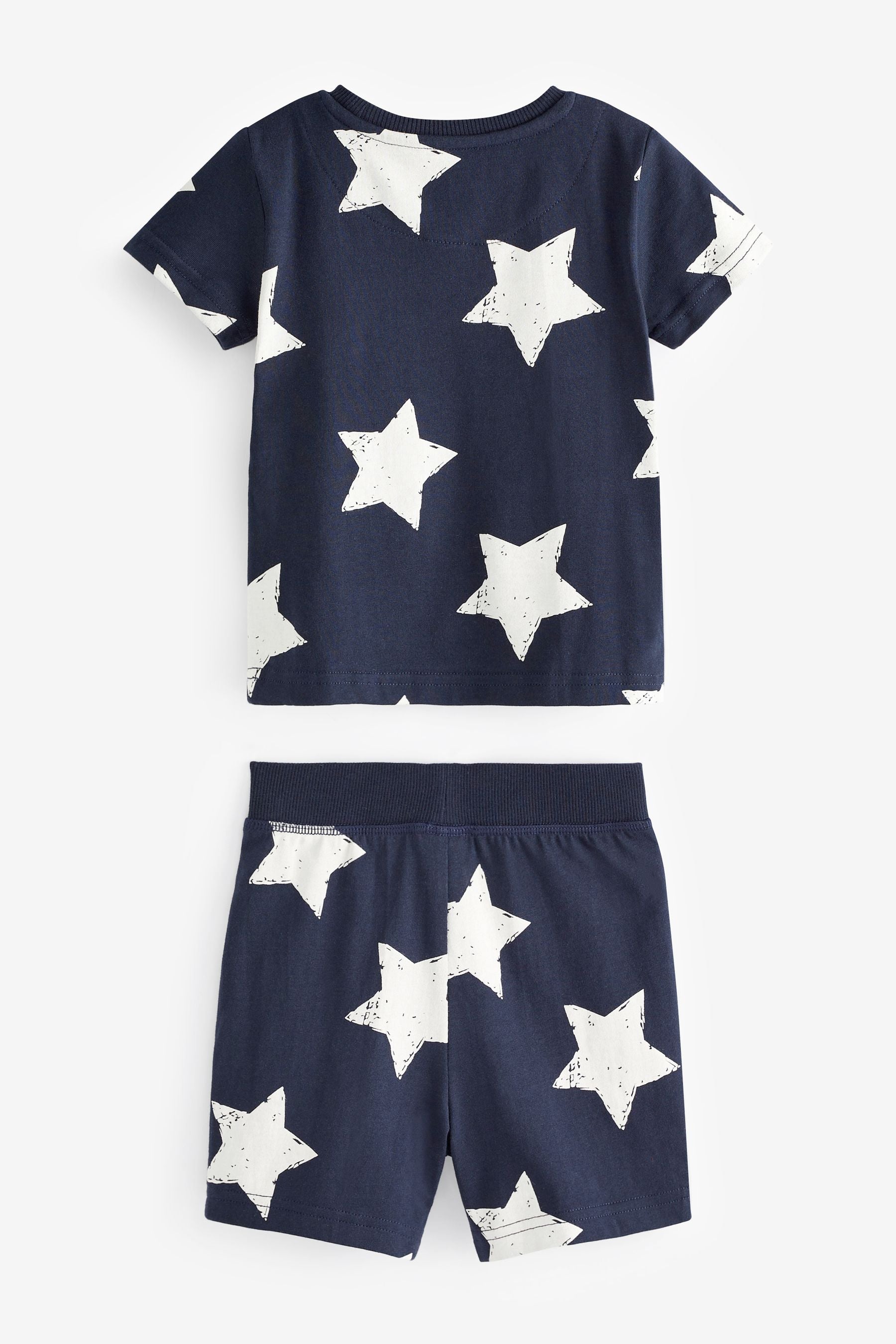 Navy stars / stripes 3 Pack Short Pyjamas (9mths-12yrs)