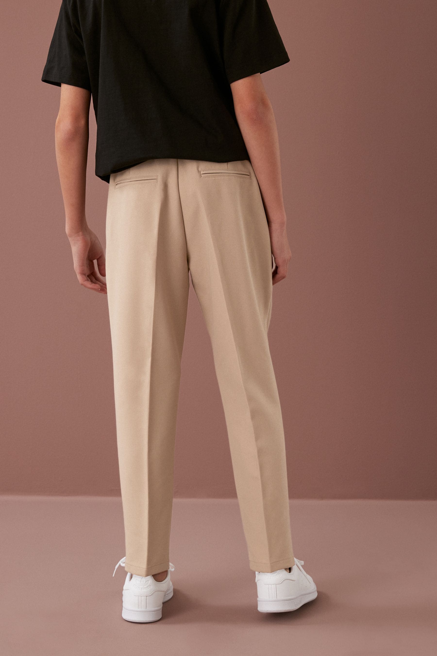 Neutral Pleat Front Trousers (3-16yrs)