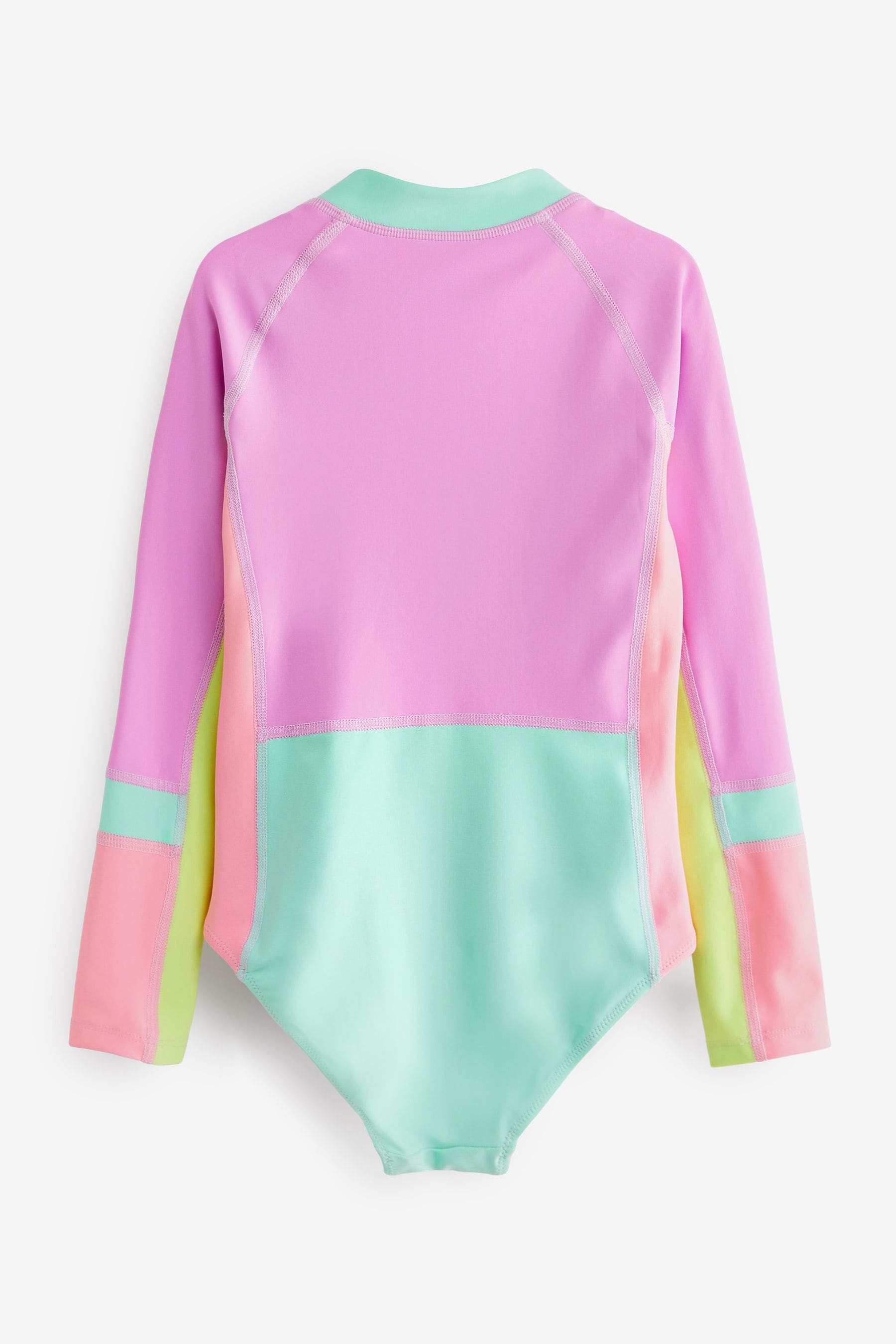 Pink/Blue Long Sleeved Swimsuit (3-16yrs)