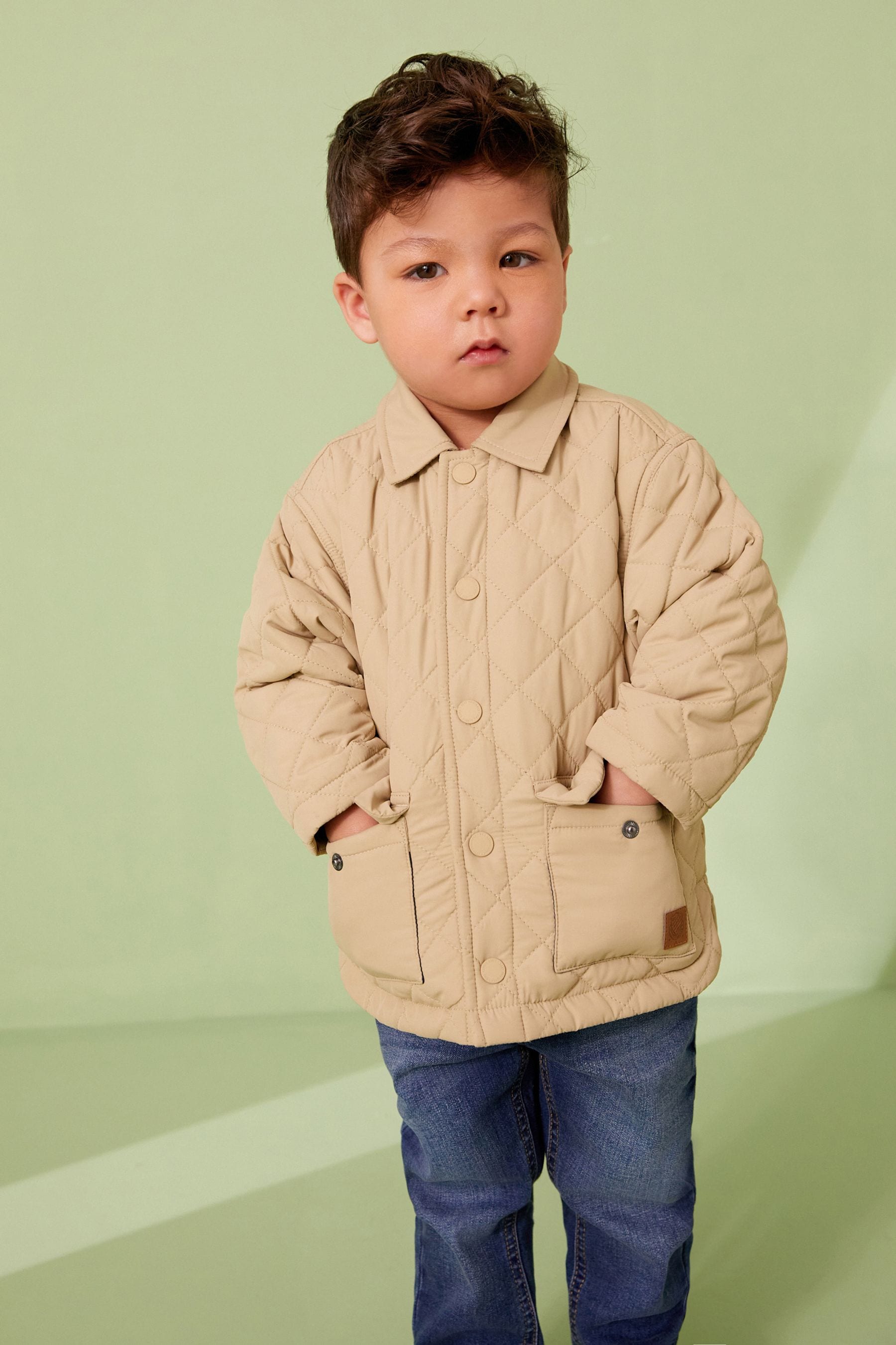 Neutral Lightweight Quilted Jacket (3mths-10yrs)