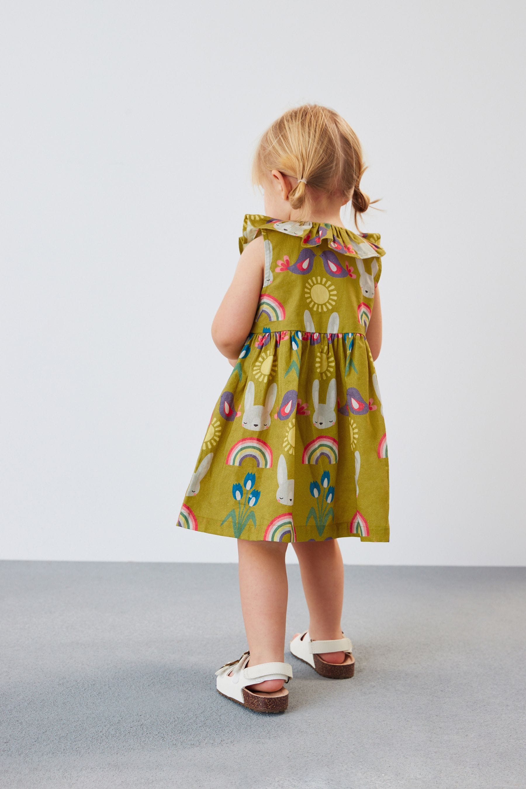 Green Character Ruffle Collar Dress (3mths-8yrs)