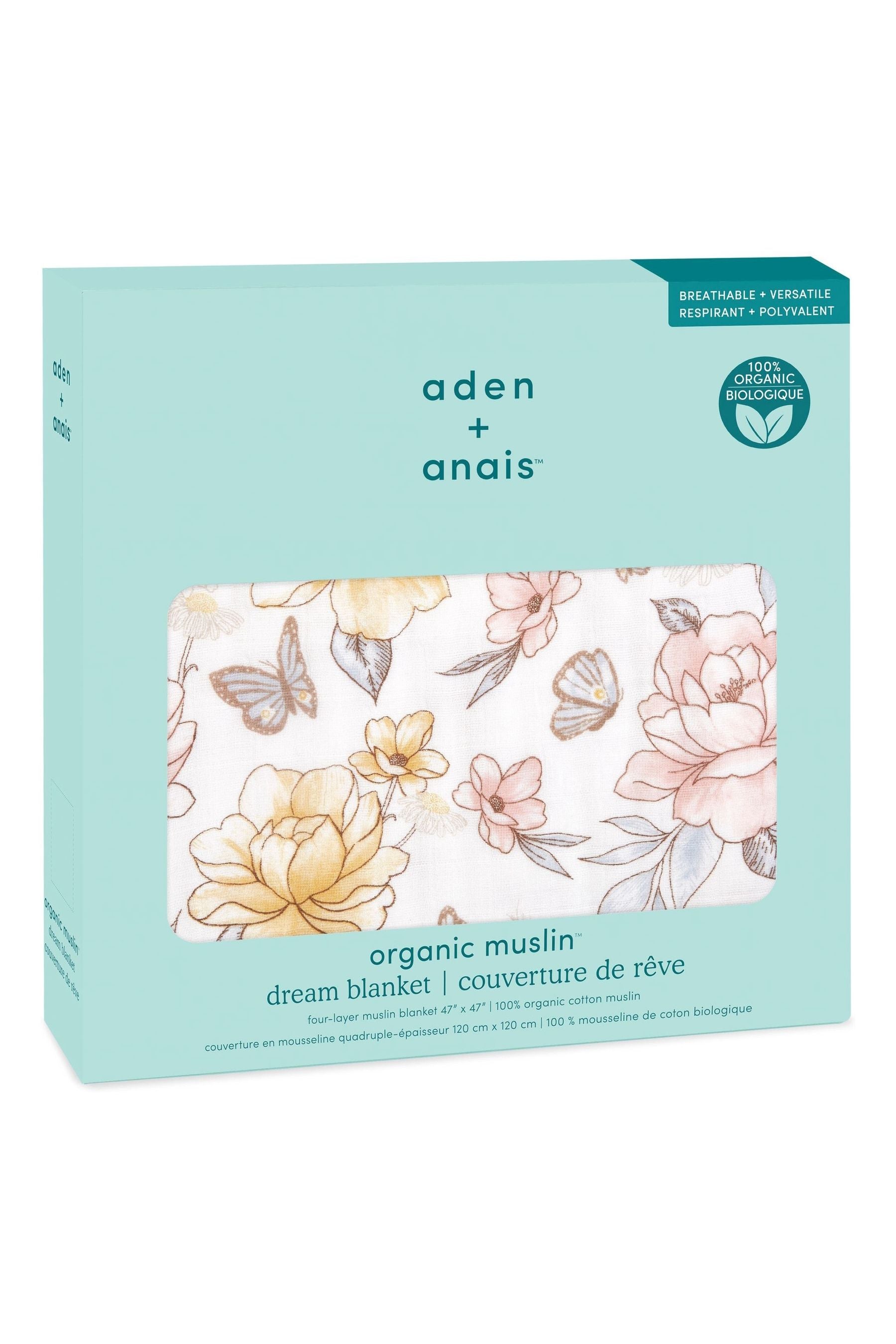 earthly aden + anais Organic Cotton Muslin Dream Blanket