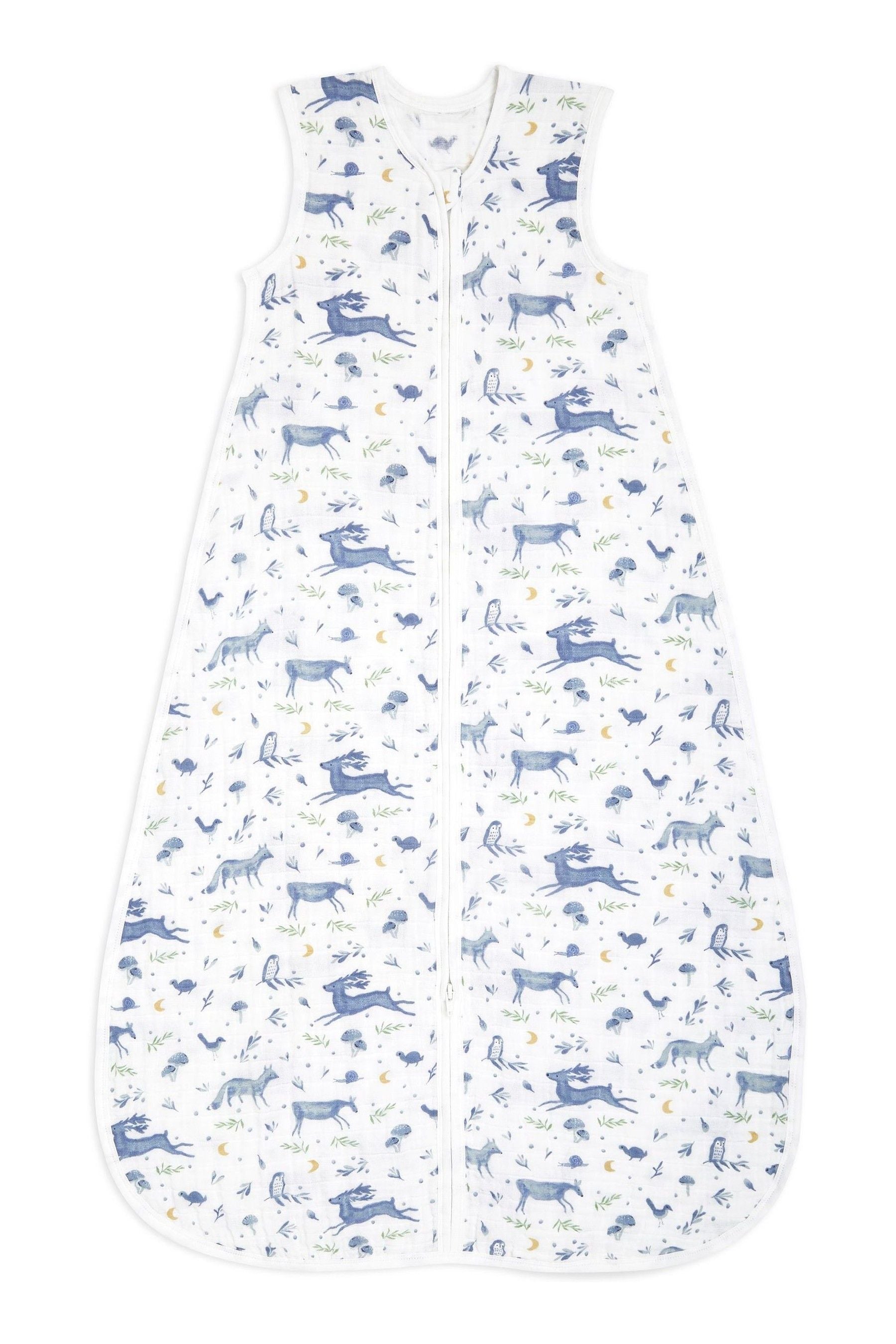 Blue aden + anais Sleeping Bag 1 TOG Organic Cotton Muslin Outdoors