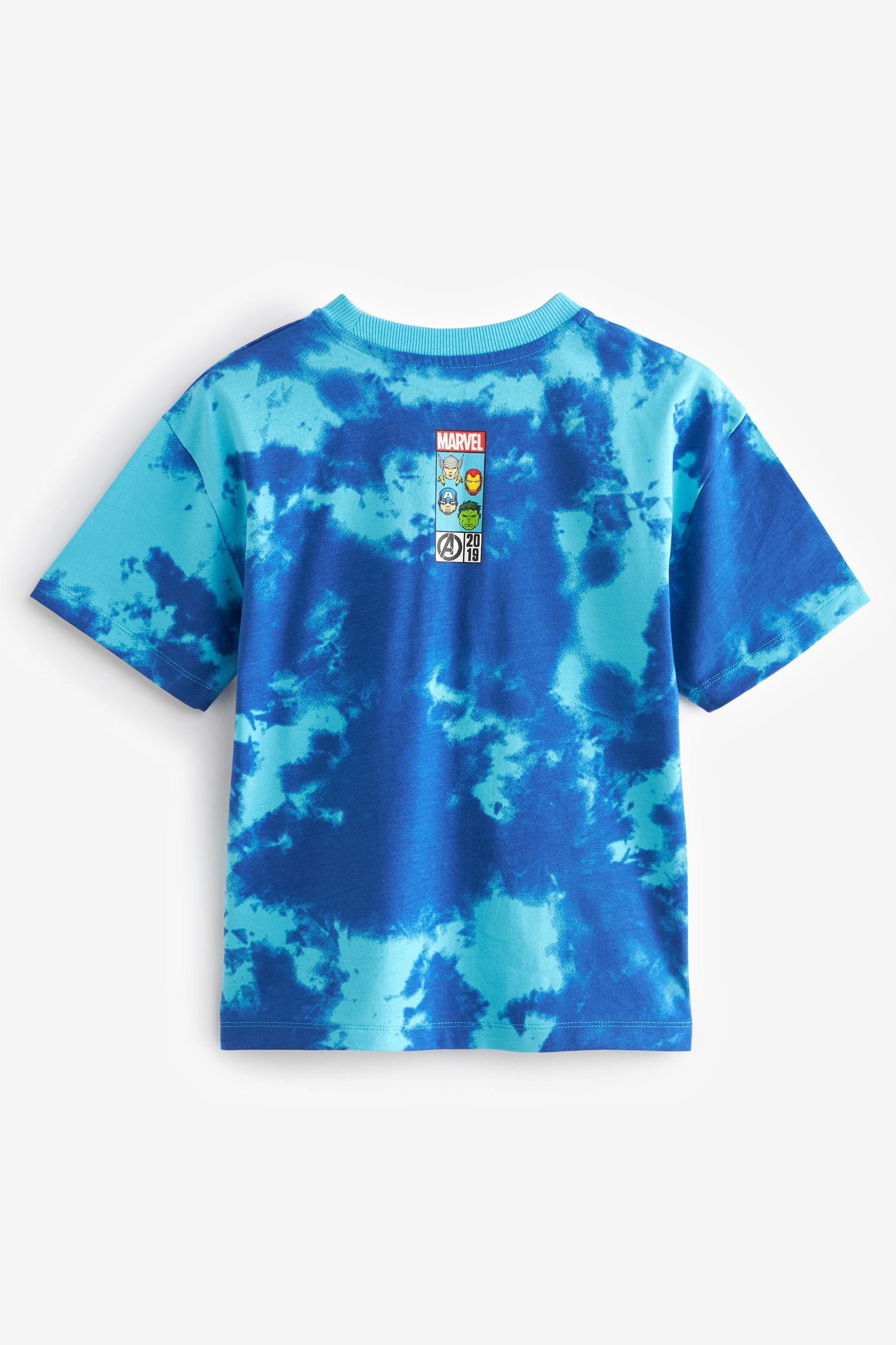 Blue Licensed Marvel Printed Tie Dye T-Shirt (3-16yrs)