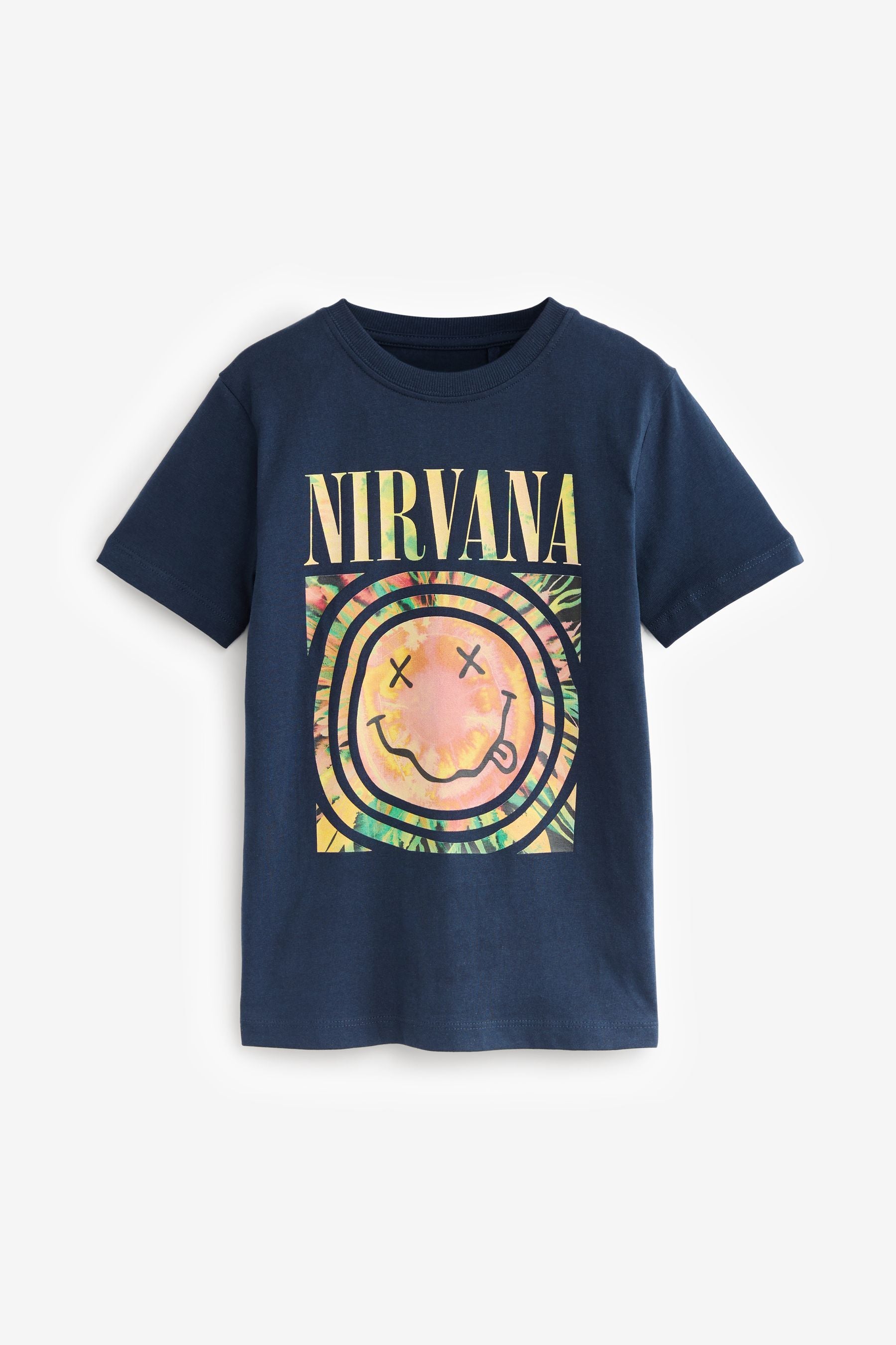 Navy Blue Nirvana Licensed Tie Dye T-Shirt by Next (3-16yrs)