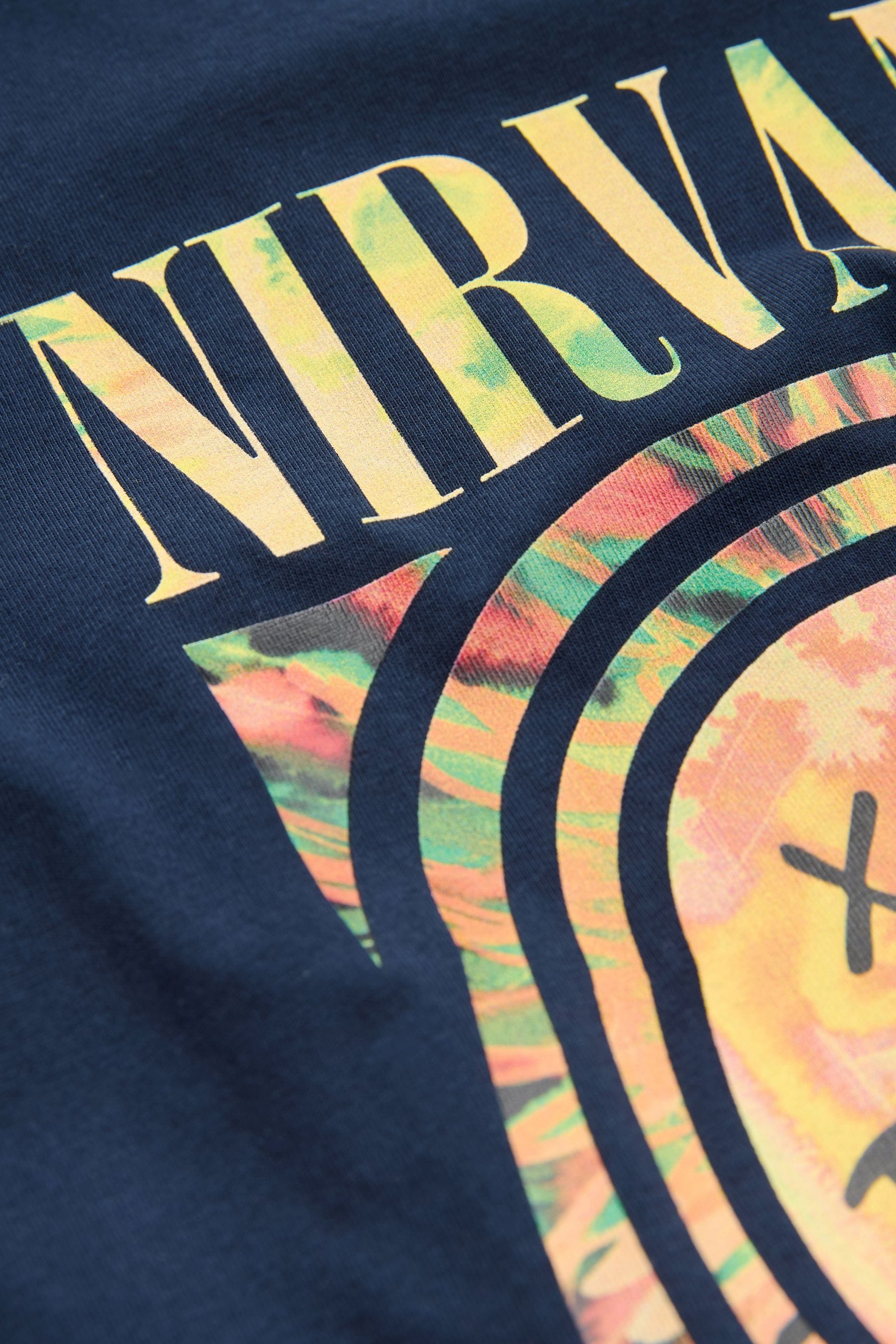 Navy Blue Nirvana Licensed Tie Dye T-Shirt by Next (3-16yrs)