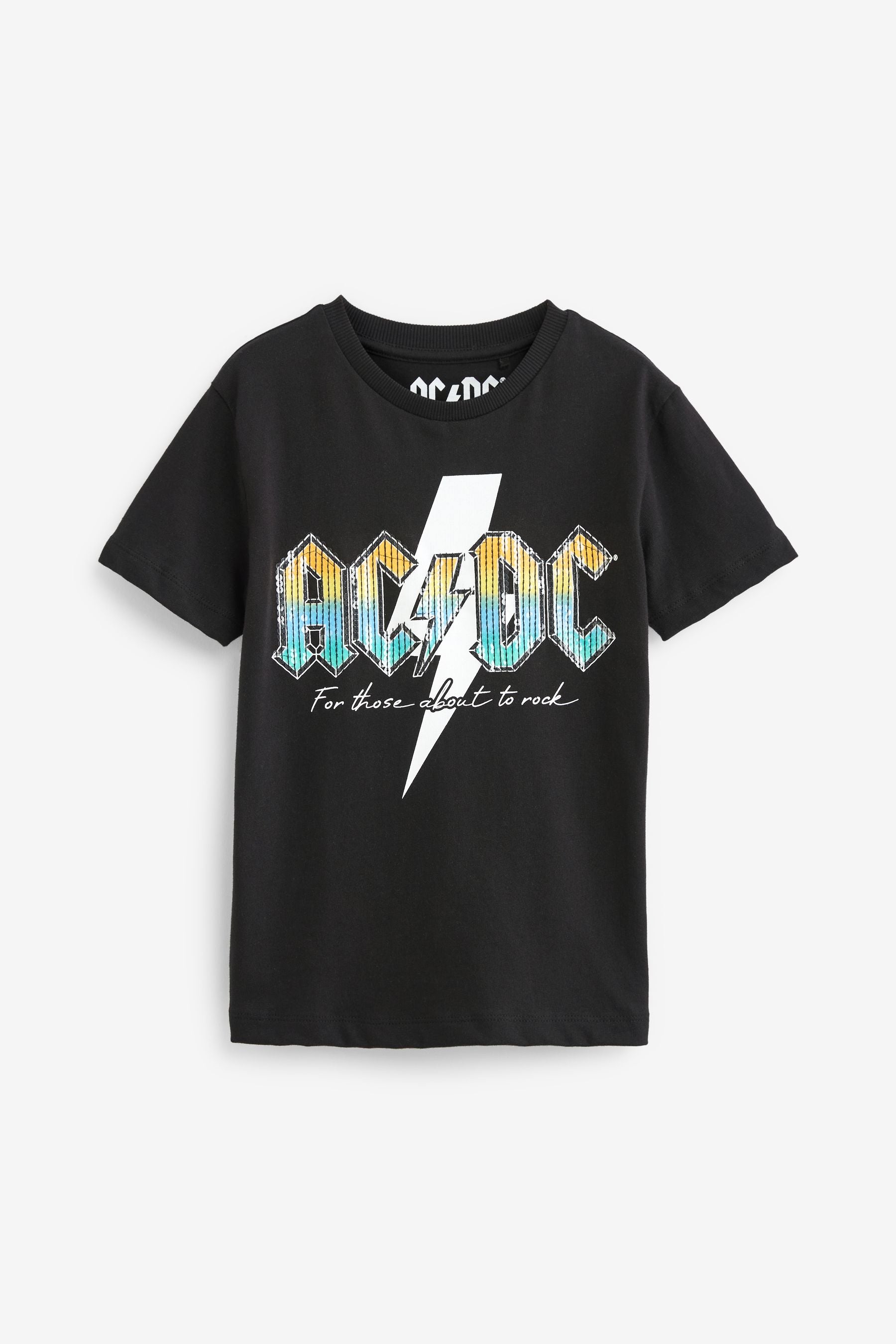 Black Licensed ACDC T-Shirt (3-16yrs)