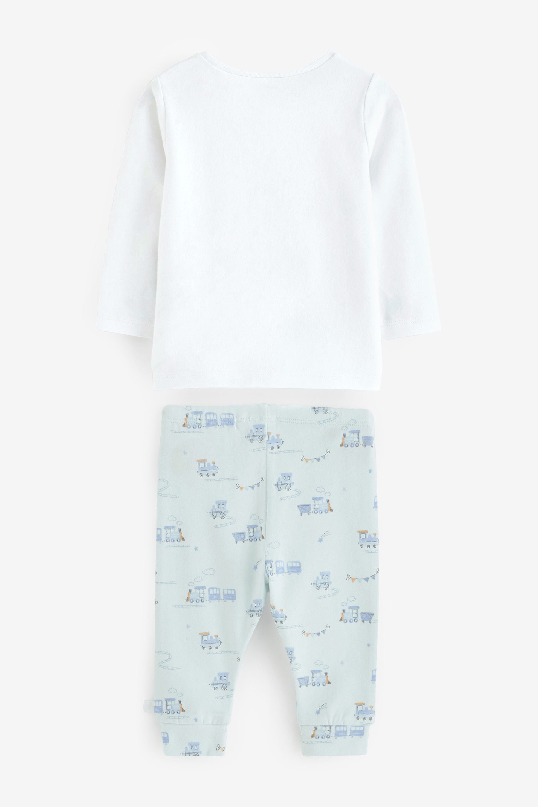 Blue Train Baby T-Shirt And Leggings 2 Piece Set