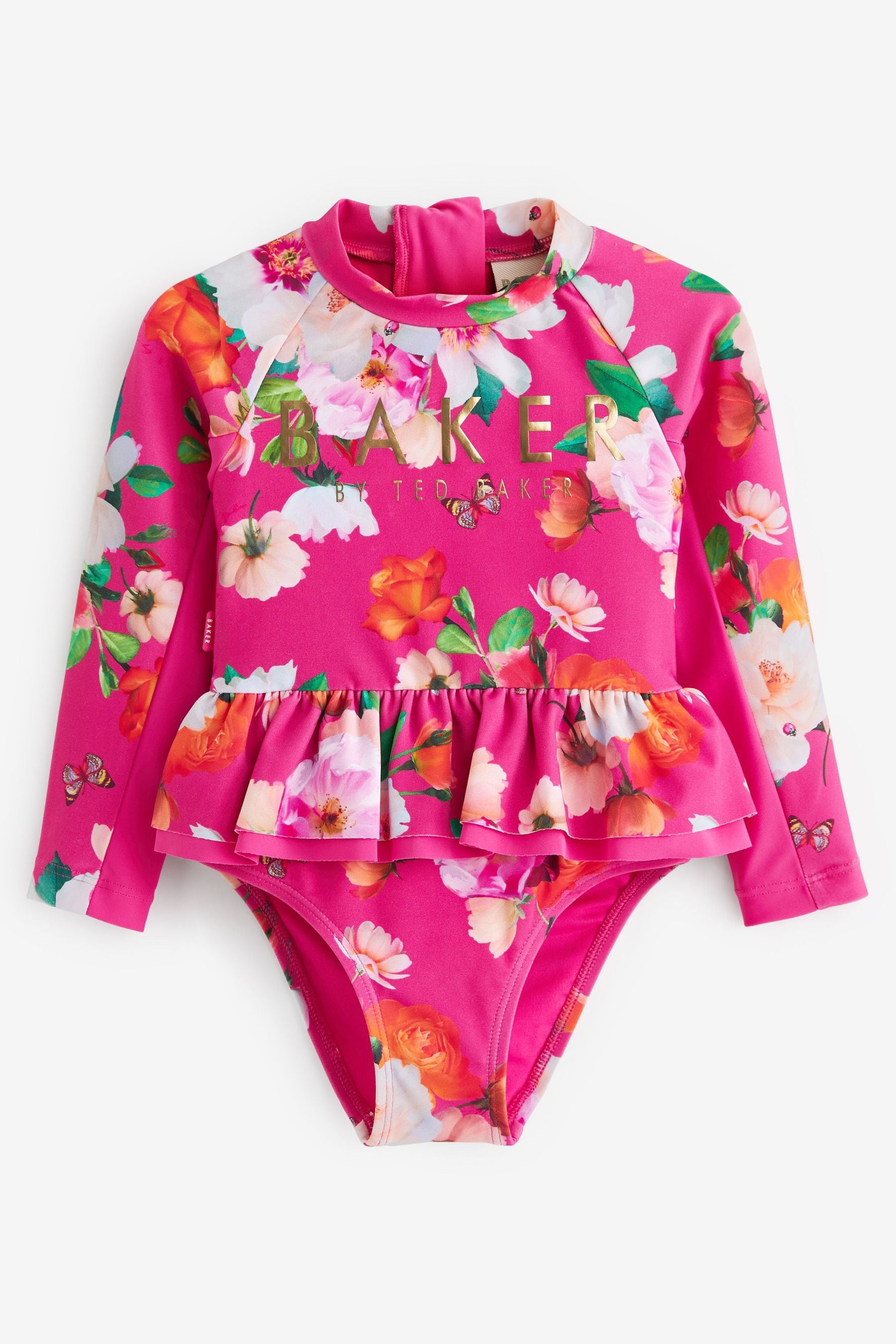 Pink Baker by Ted Baker Pink Floral Sunsafe Swimsuit