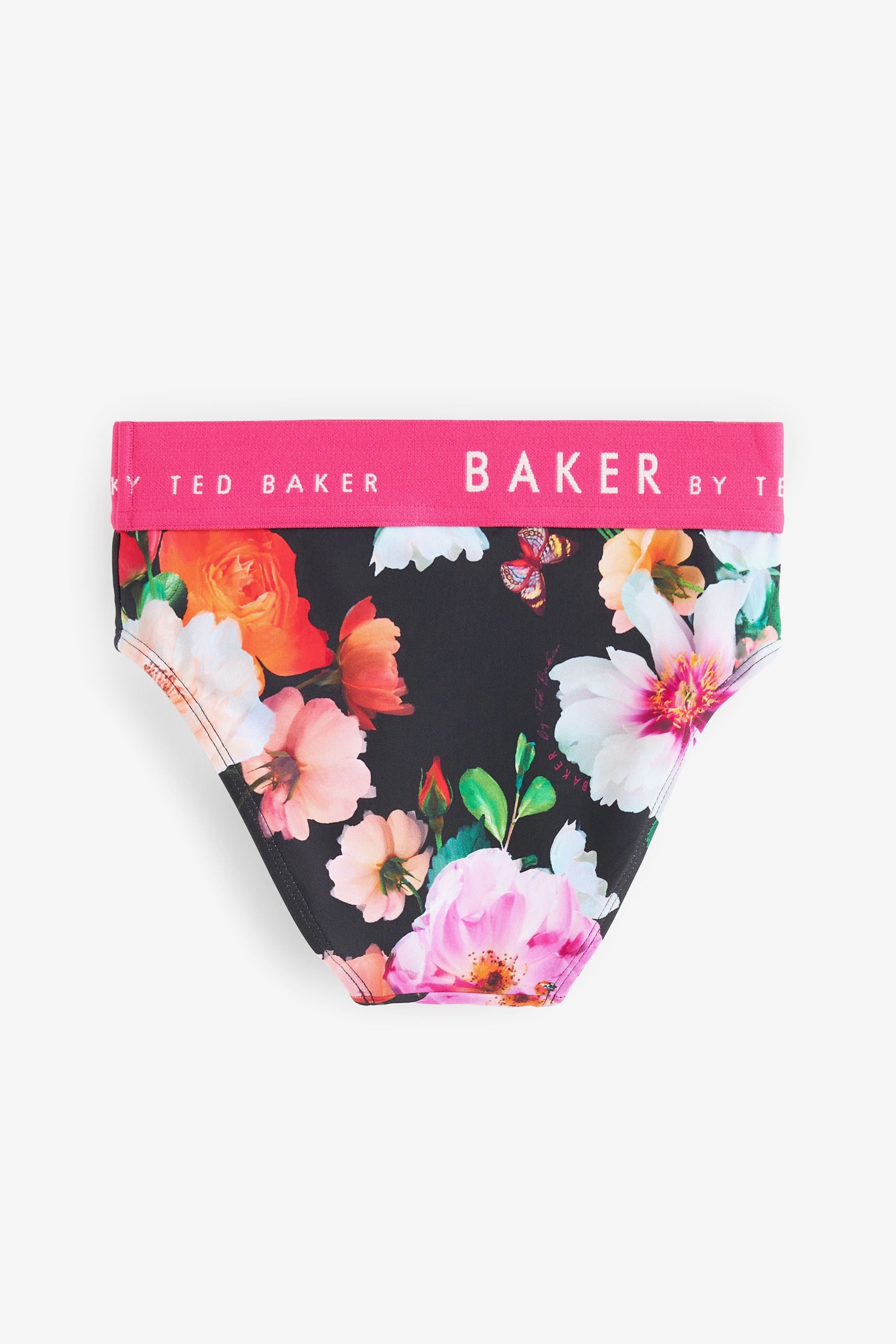 Black Baker by Ted Baker Black Floral Three Piece Sunsafe Set