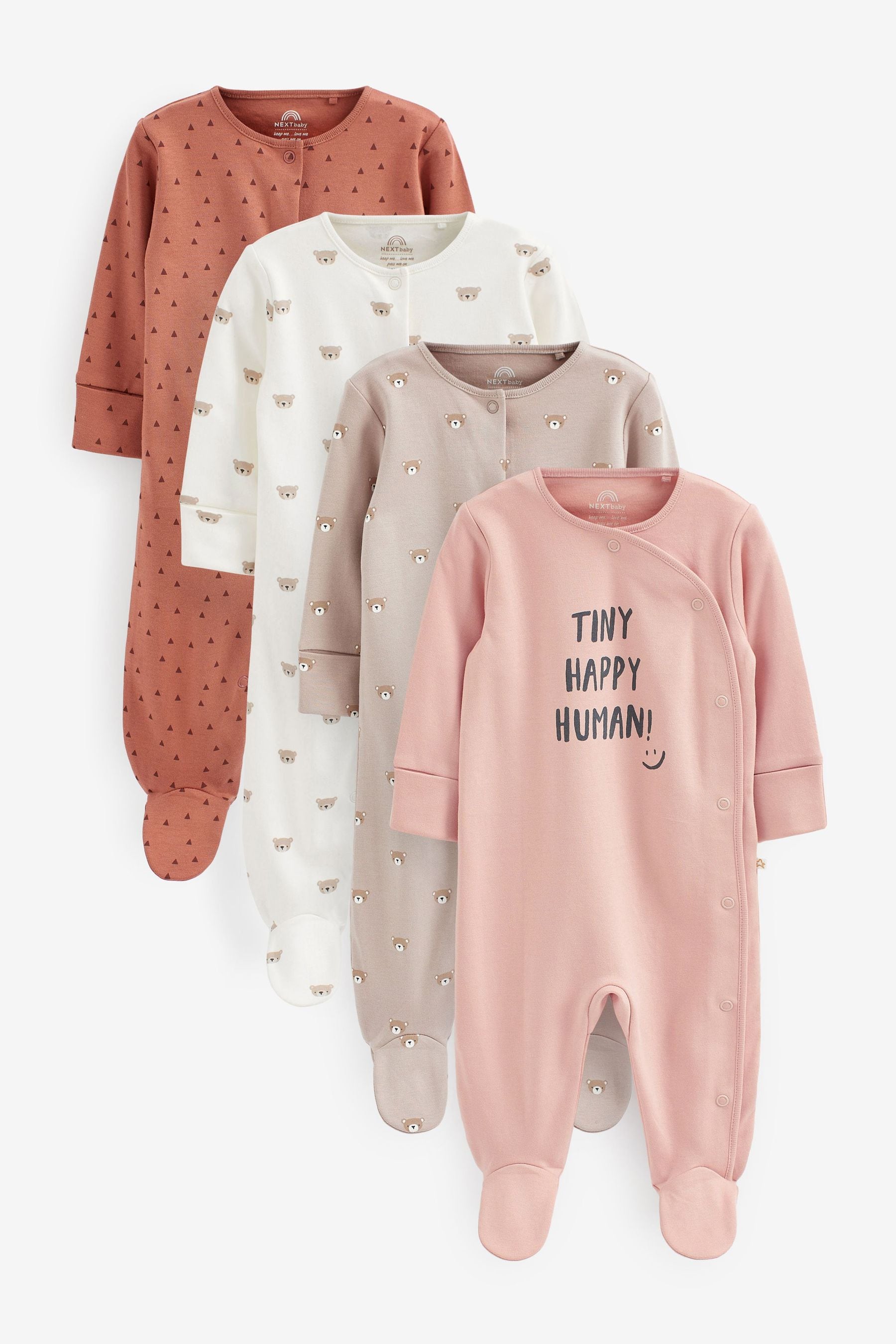 Multi Sleepsuits 4 Pack (0-2yrs)