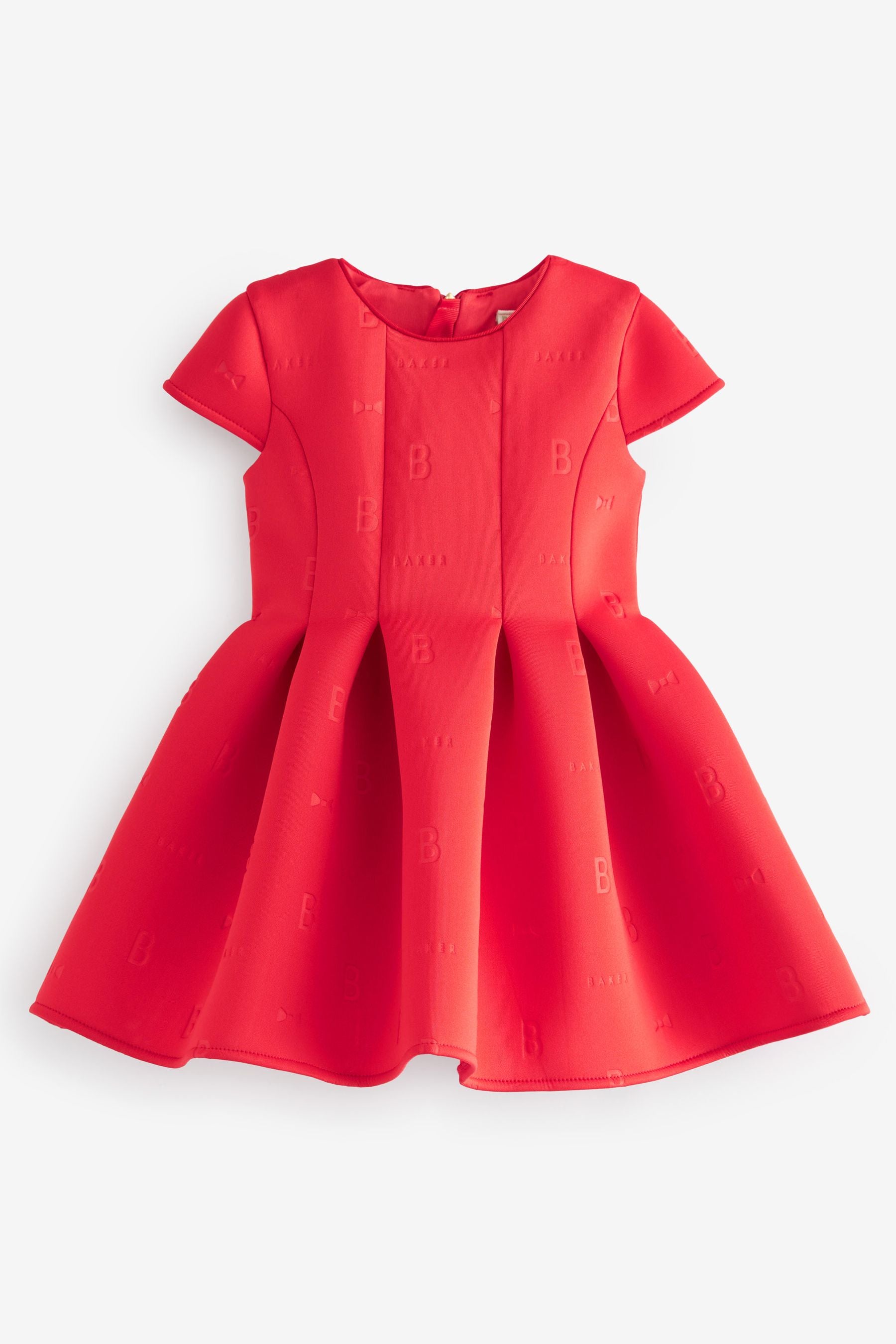 Red Baker by Ted Baker Embossed Panelled Scuba Dress