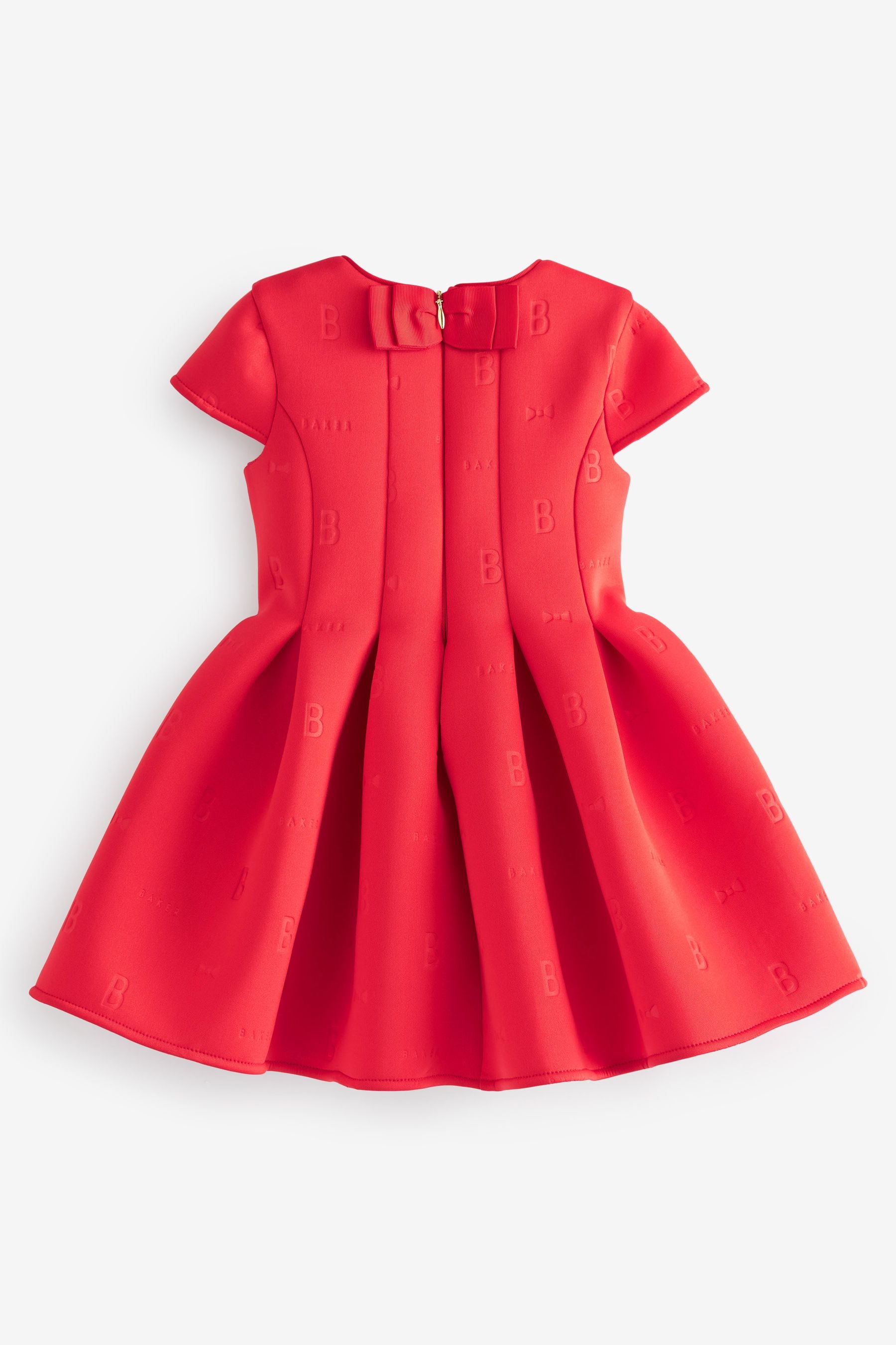 Red Baker by Ted Baker Embossed Panelled Scuba Dress