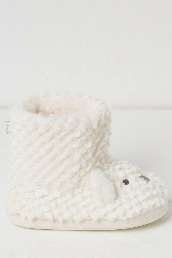 Natural FatFace Natural Polar Bear Slipper Boots