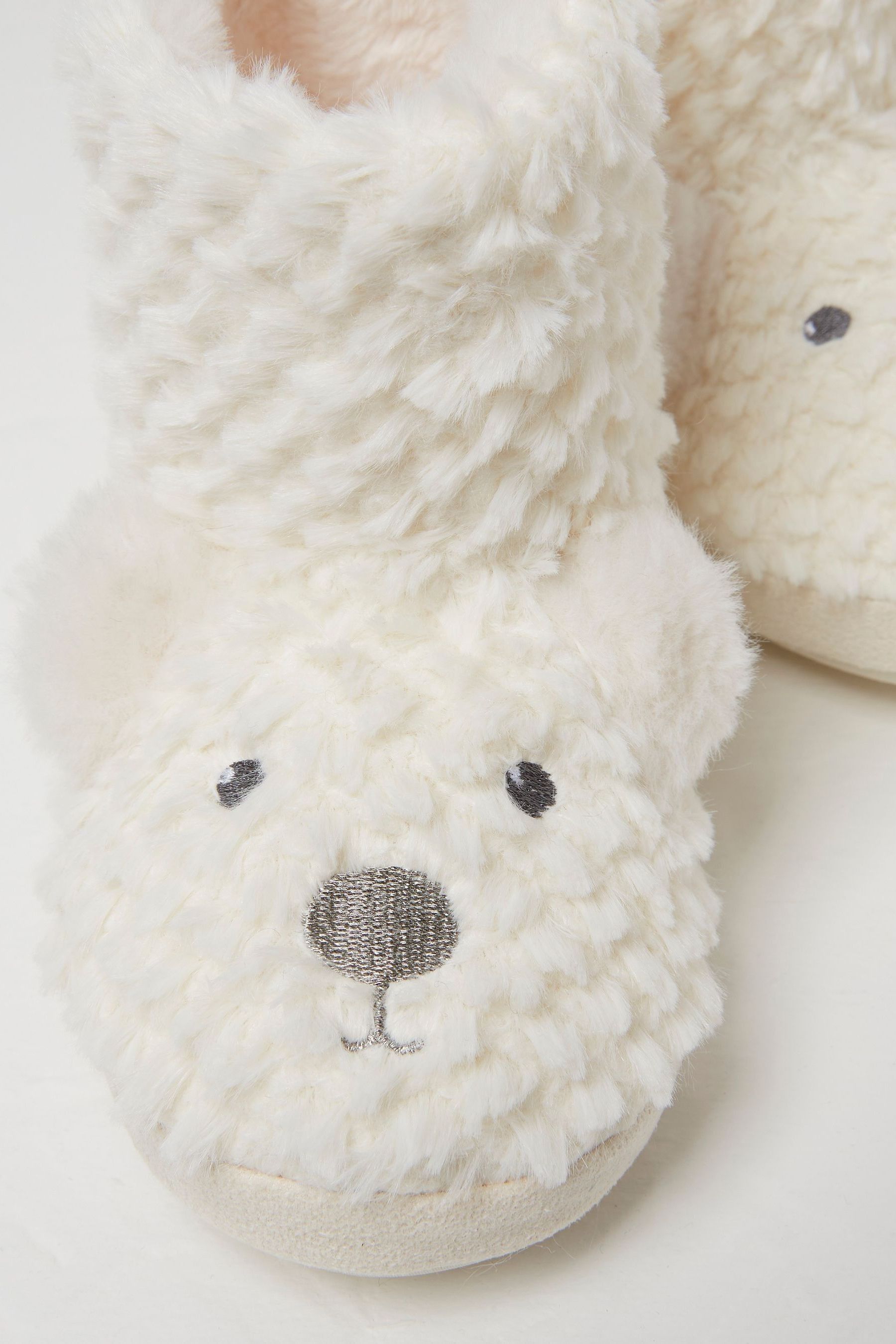 Natural FatFace Natural Polar Bear Slipper Boots