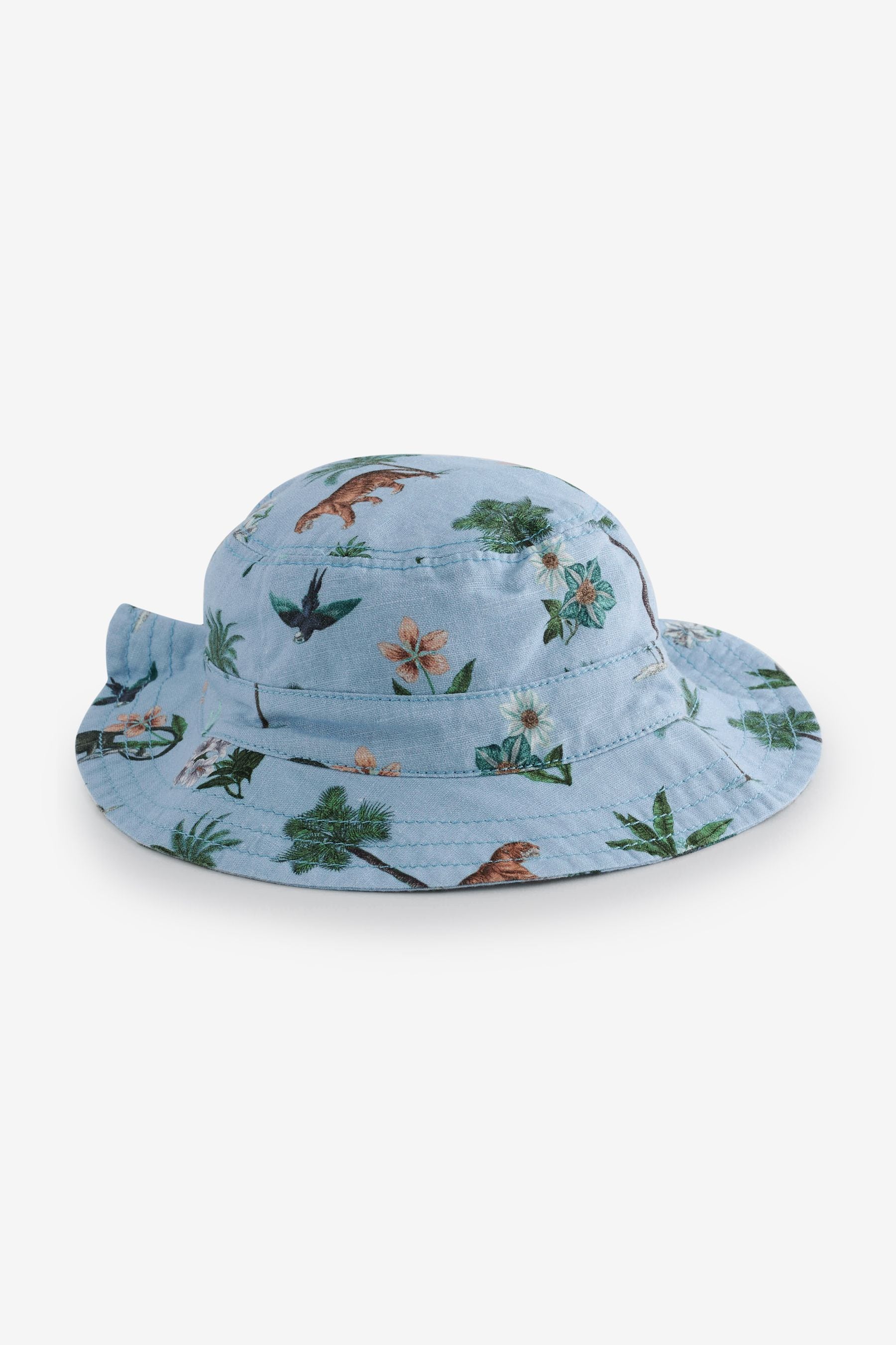 Blue Baker by Ted Baker Printed Shirt Romper and Hat Set