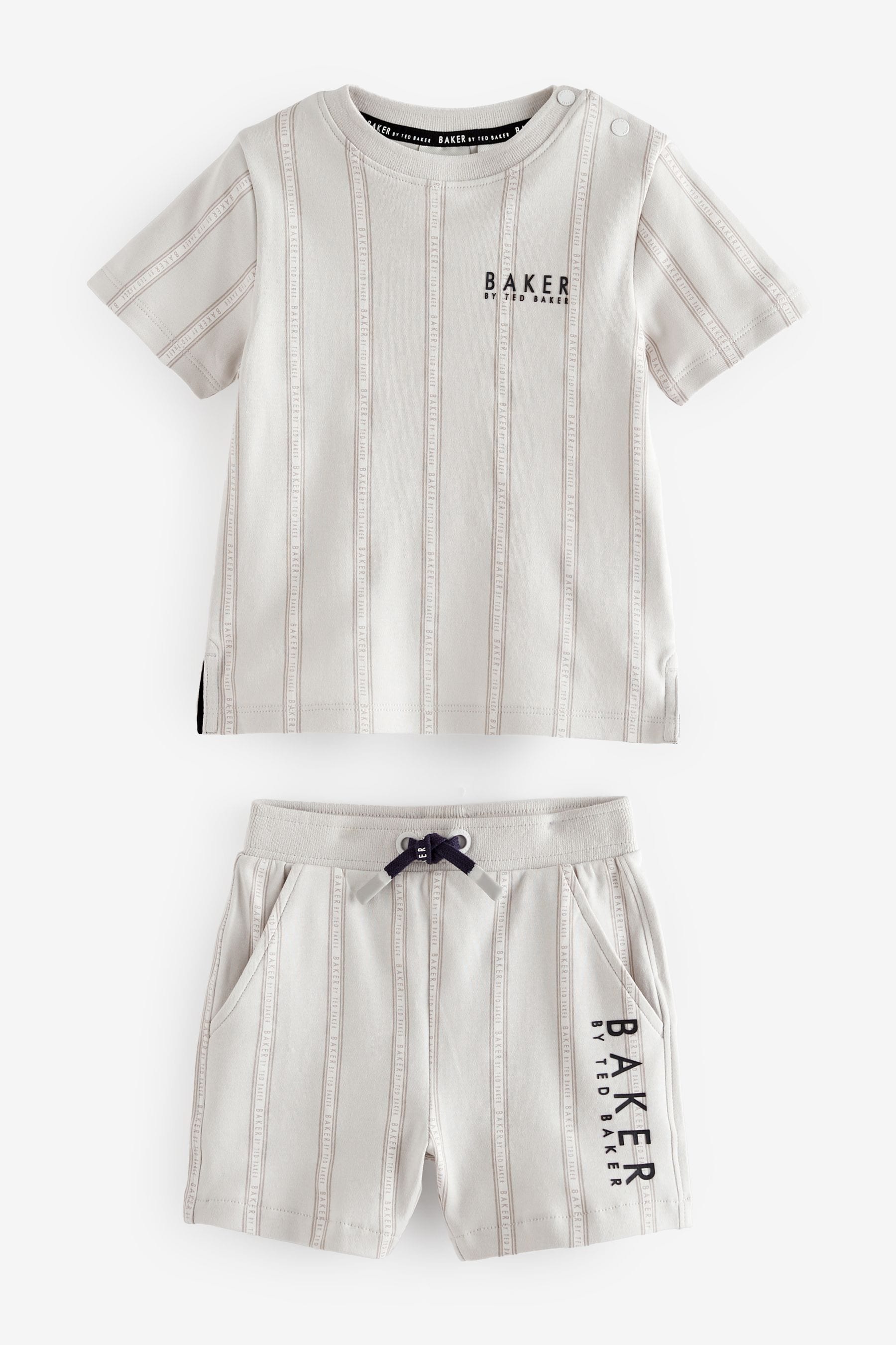 Stone Baker by Ted Baker Striped T-Shirt and Shorts Set