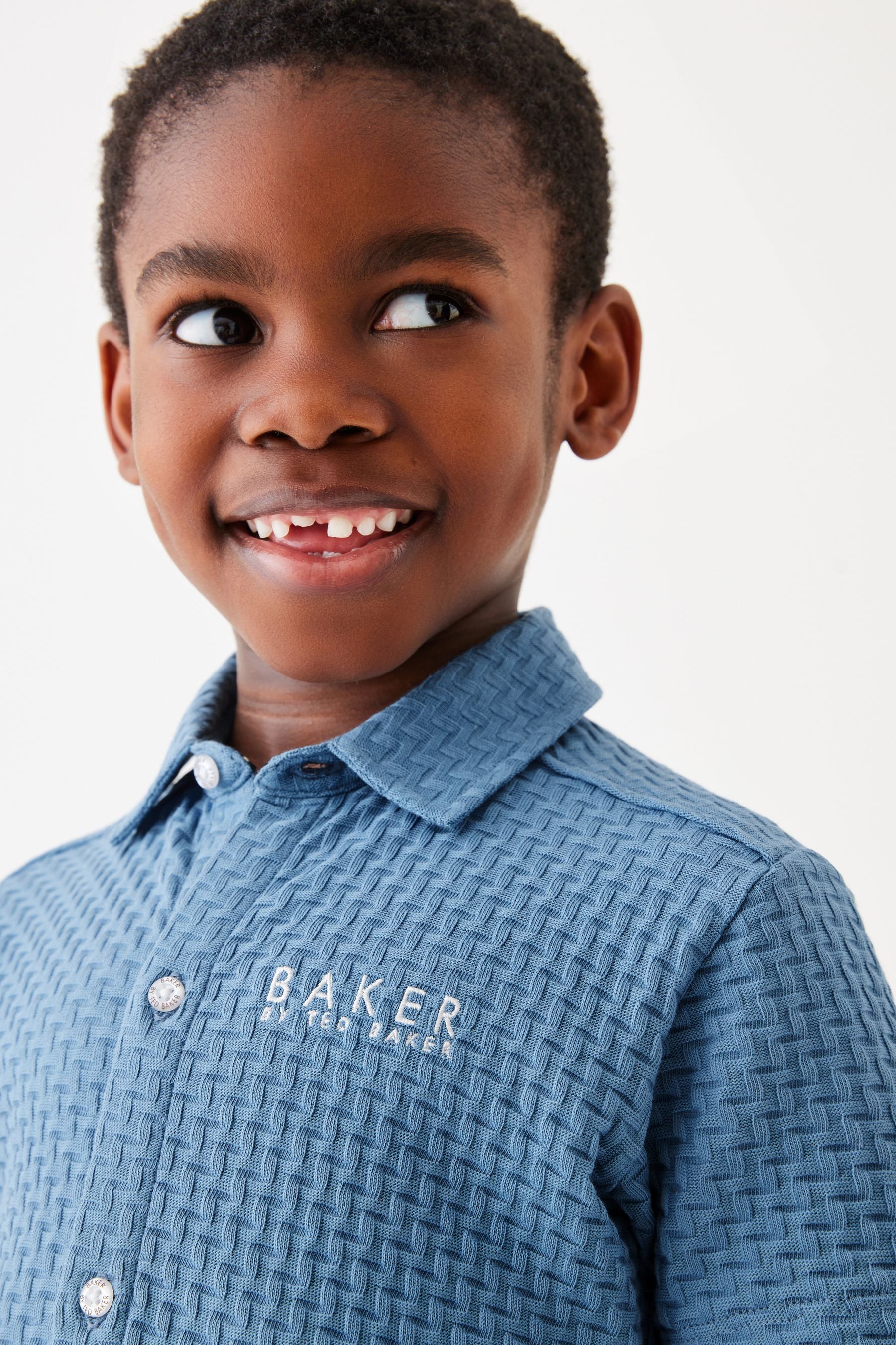 Blue Baker by Ted Baker Textured Polo Shirt and Shorts Set