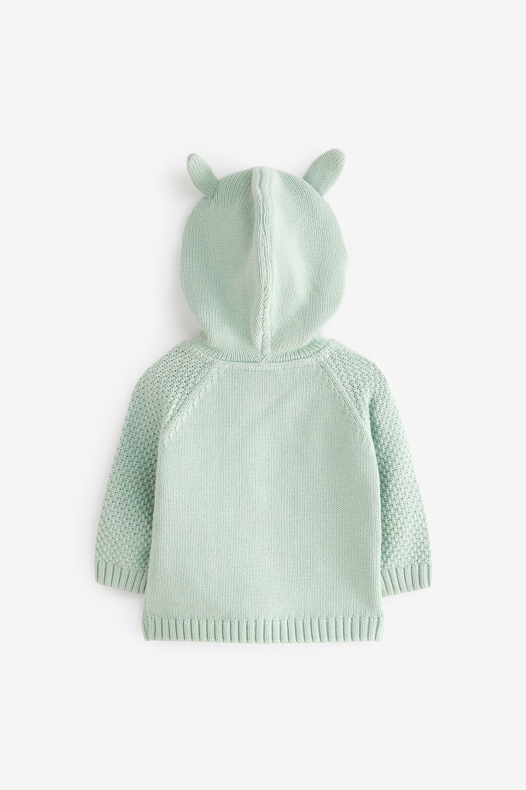 Mint Green Character Hooded Baby Cardigan (0mths-2yrs)